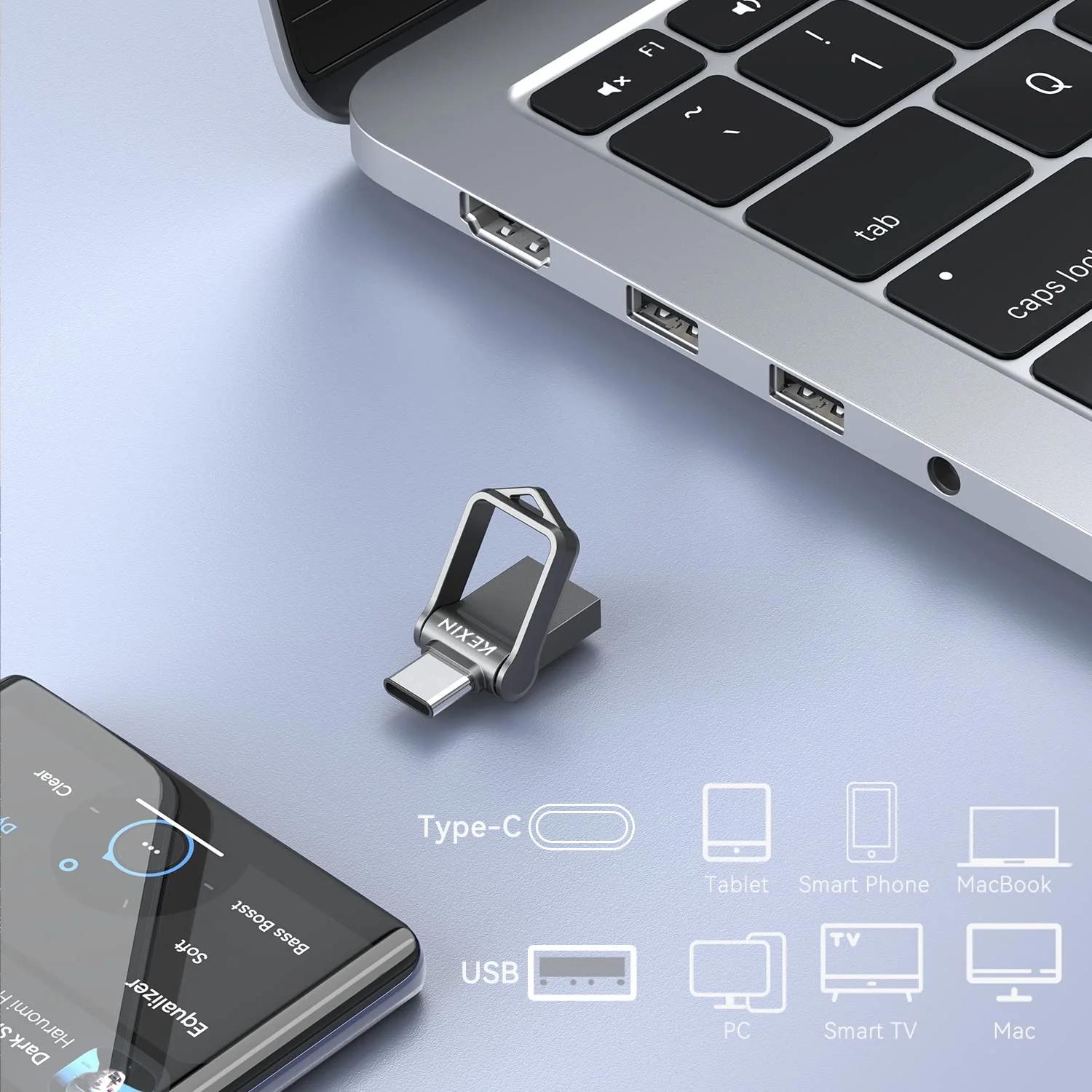 KEXIN vastupidav USB-C mälupulk 64GB – OTG ja kiire – detailne vaade