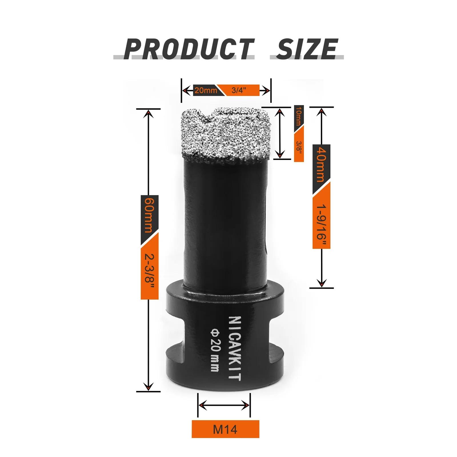 NICAVKIT vastupidav 20 mm teemantpuur keraamilistele plaatidele – detailne vaade