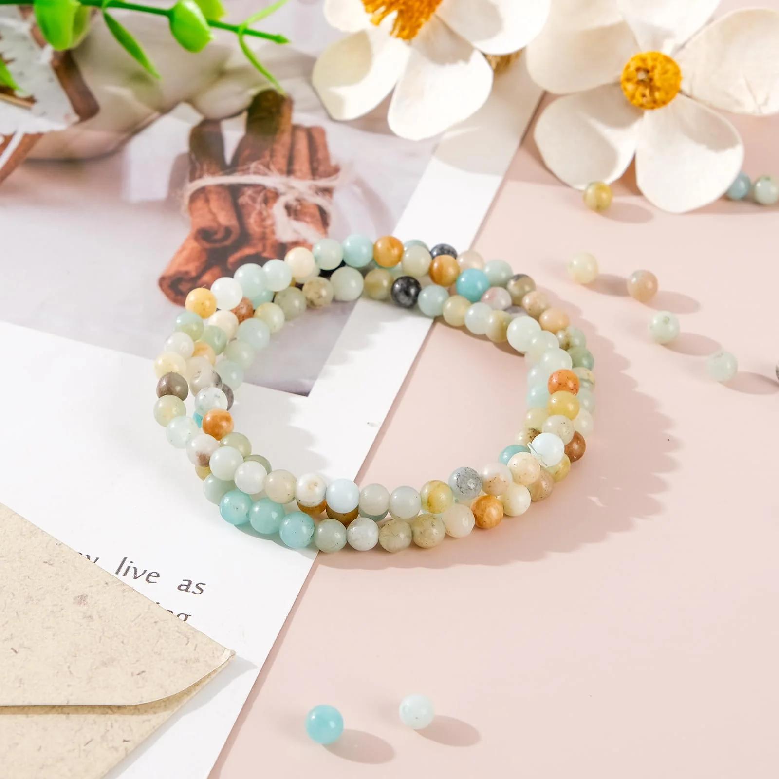 EUES looduslikud 4 mm amazonit helmestik – DIY ehetea – lisavaade