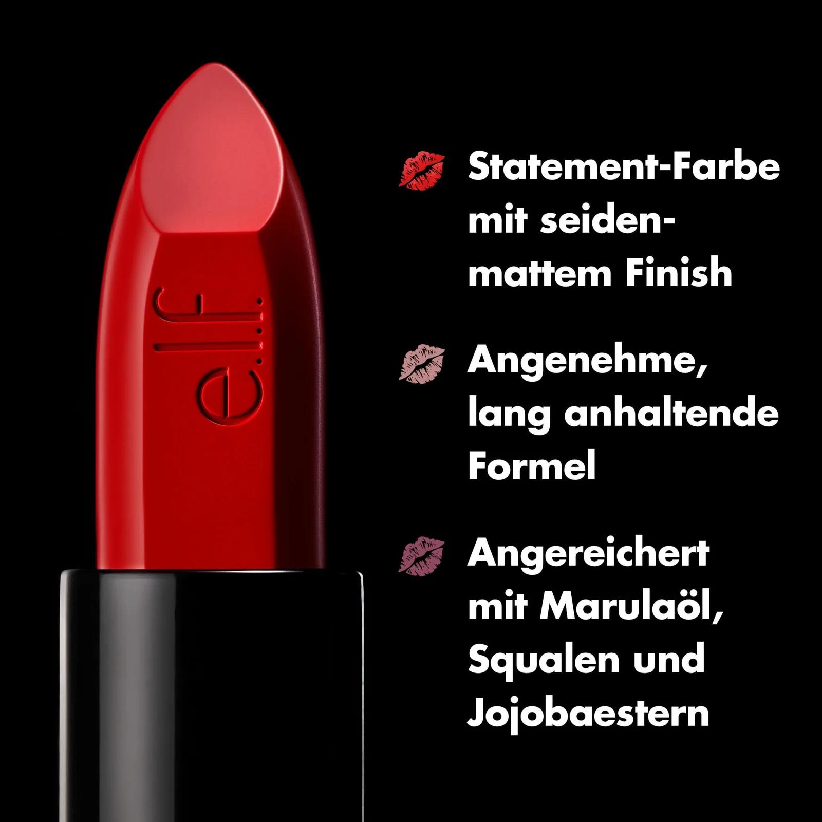 e.l.f. satiinne huulepulk — niisutav ja intensiivne toonid – kasutusnäide