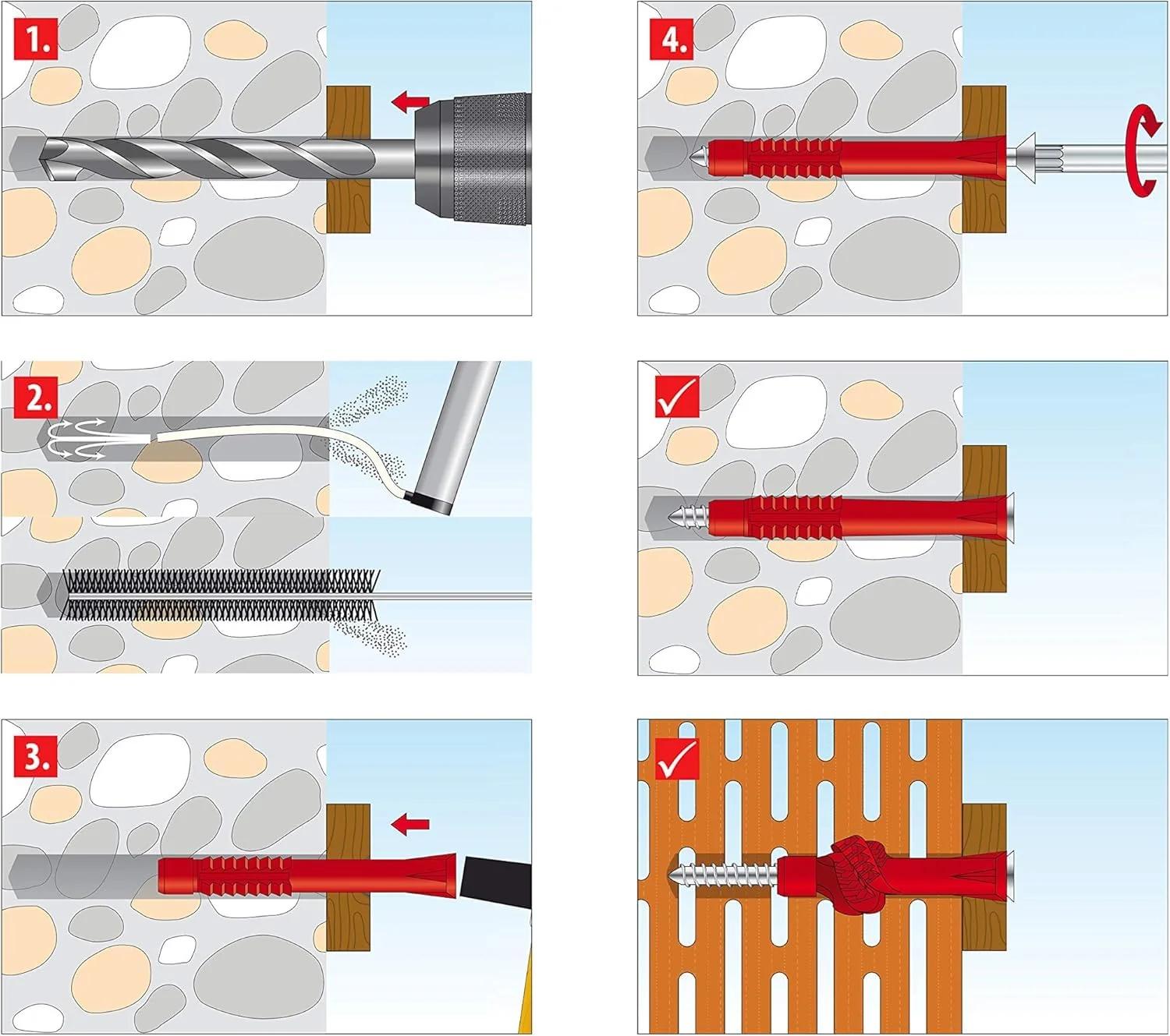 TOX universaalne Rahmendübel 8×100 mm – tugev paigaldus – kasutusnäide