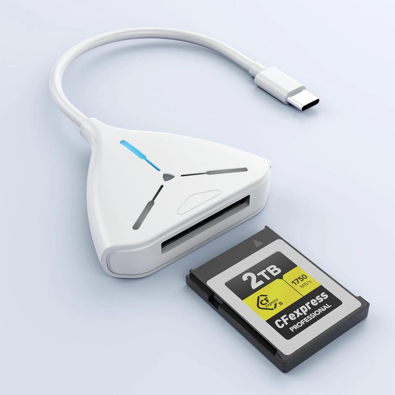 Rocketek kiir-USB-C CFexpress B kaartide lugija