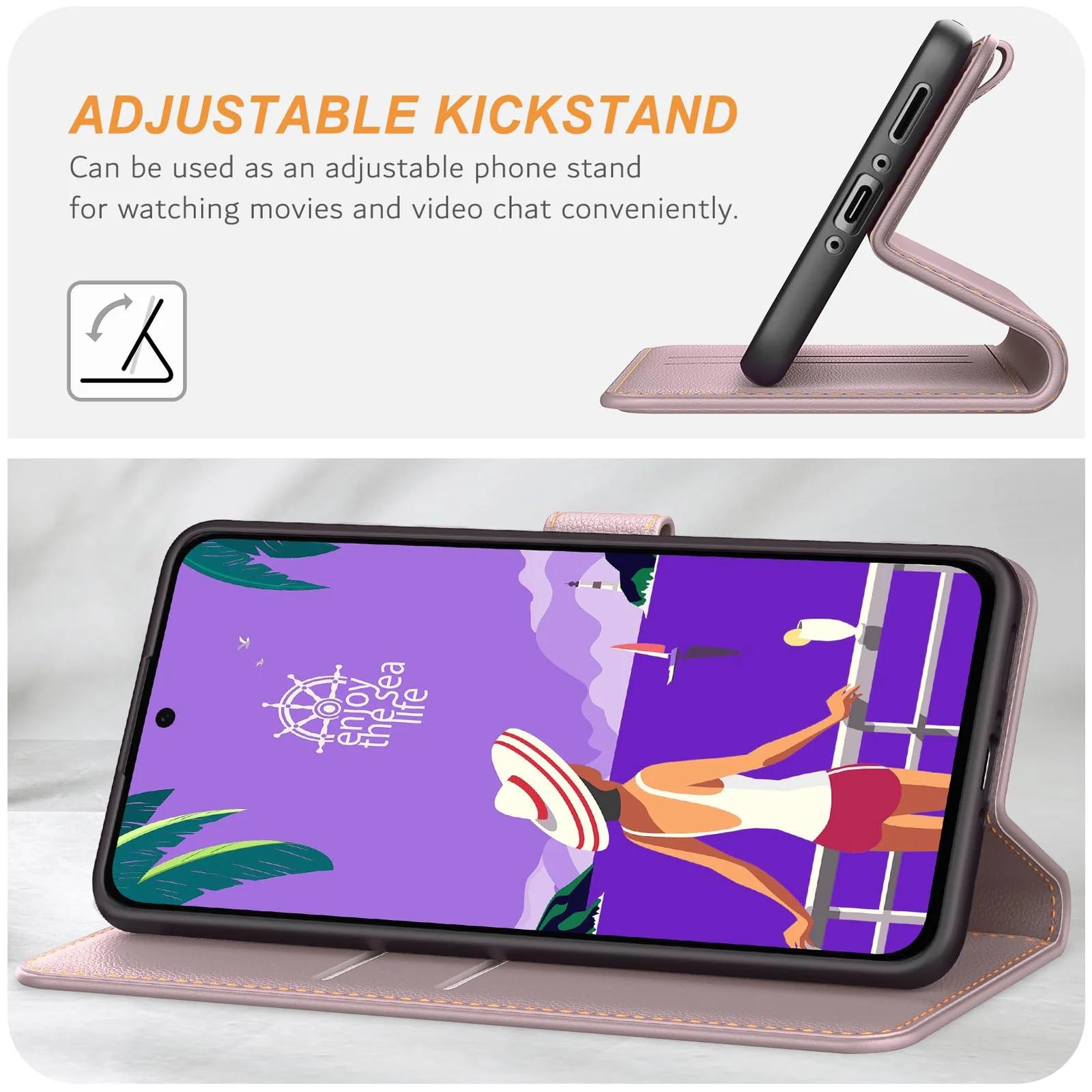 Ganbary pehme kunstnahast kaitsekaas Samsung Galaxy A35 5G – kasutusnäide
