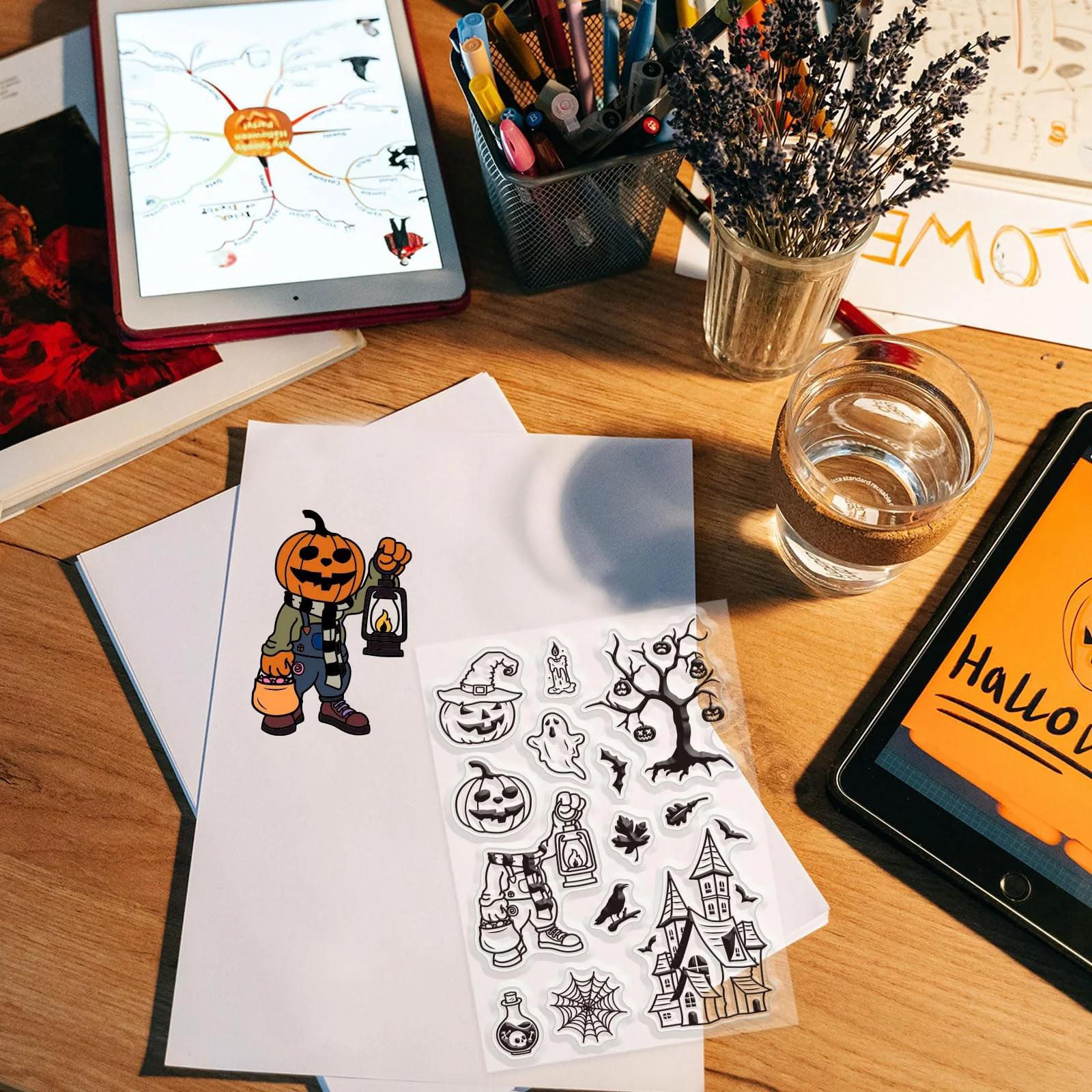 craspire silikoonstempel Halloween — dekoratiivne ja – kasutusnäide