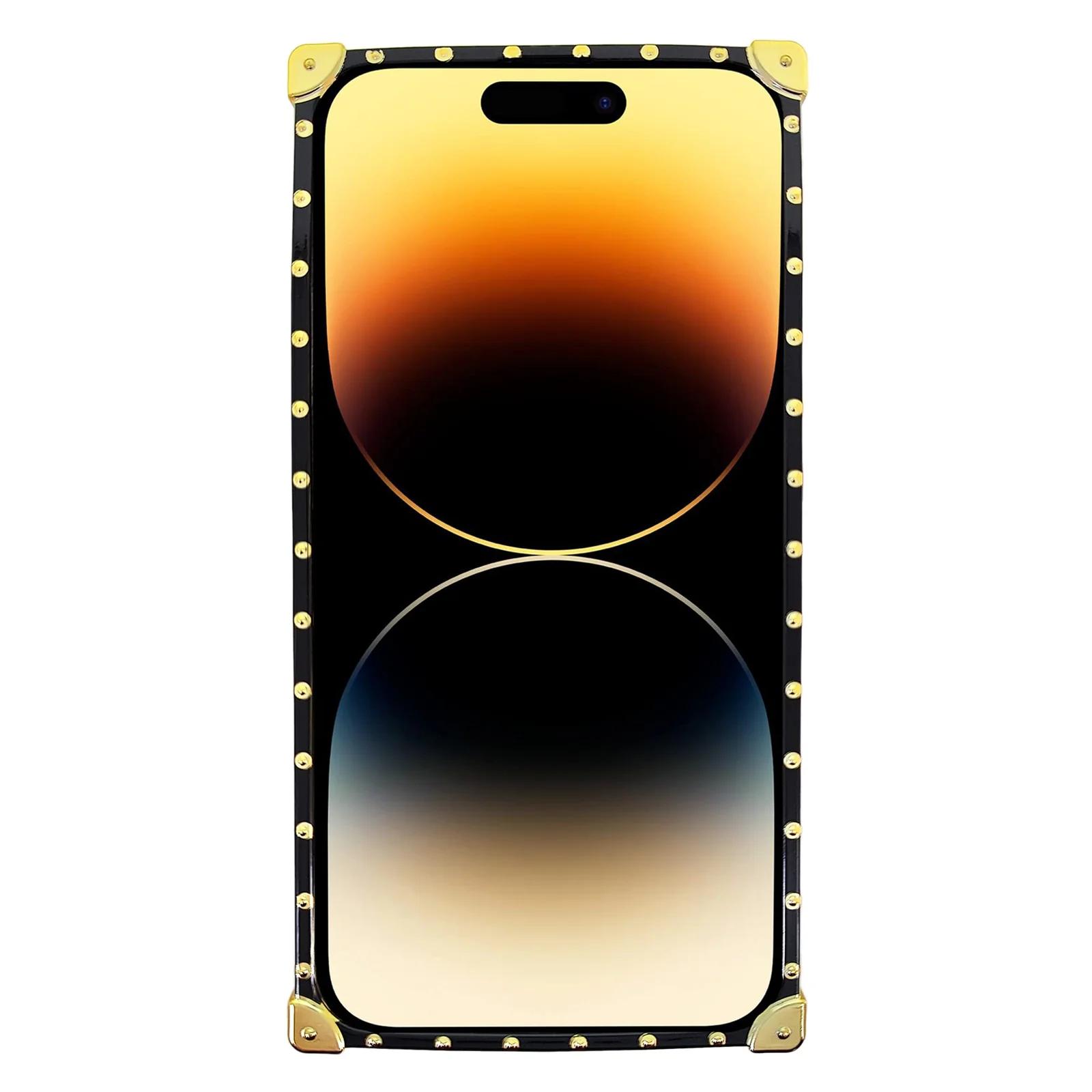 DMaos kuldne leopard-ümbris iPhone 15 jaoks, bling-kaitse – pakend ja tarvikud