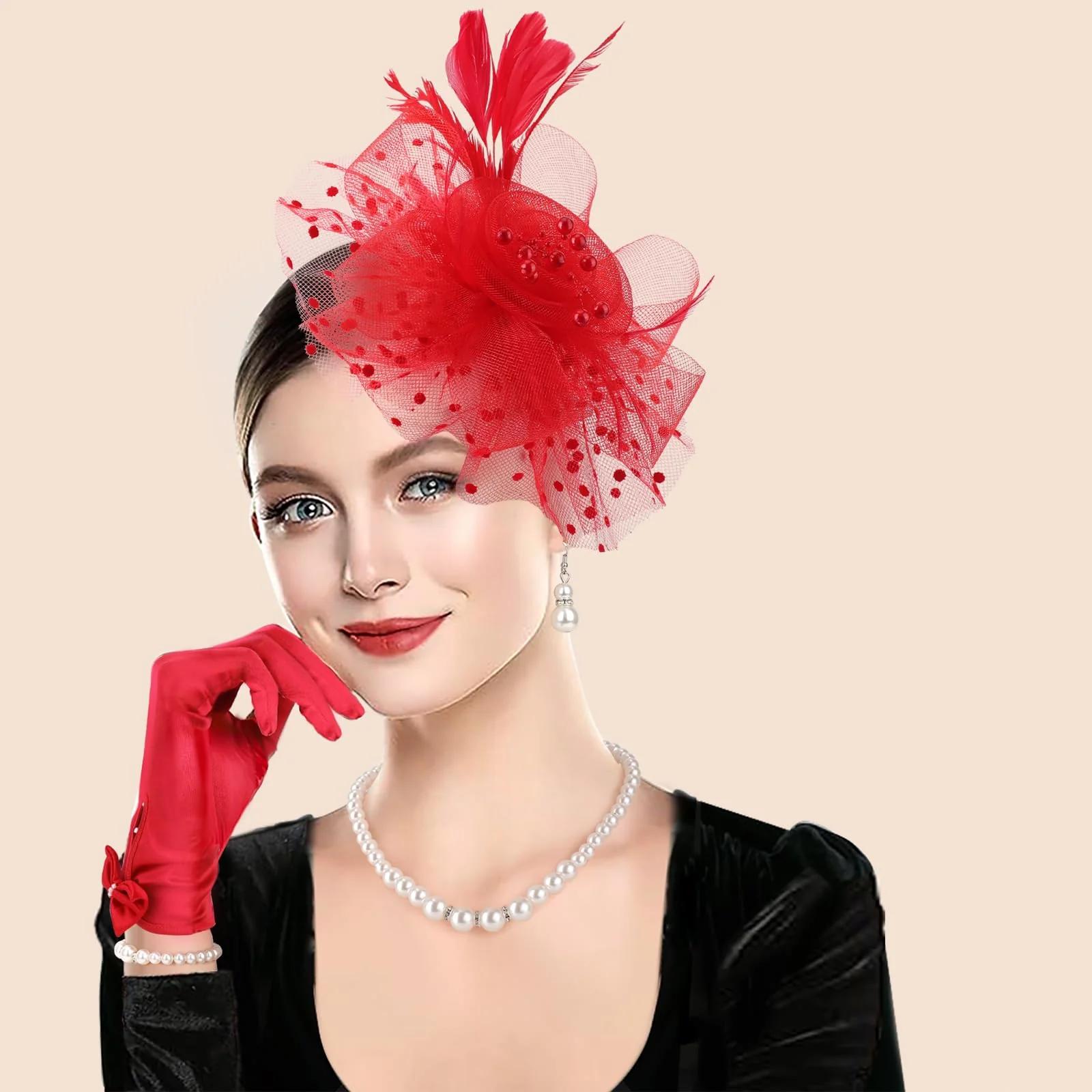 DRESHOW vintage fascinator komplekt – elegantne peakaunistus – pakend ja tarvikud