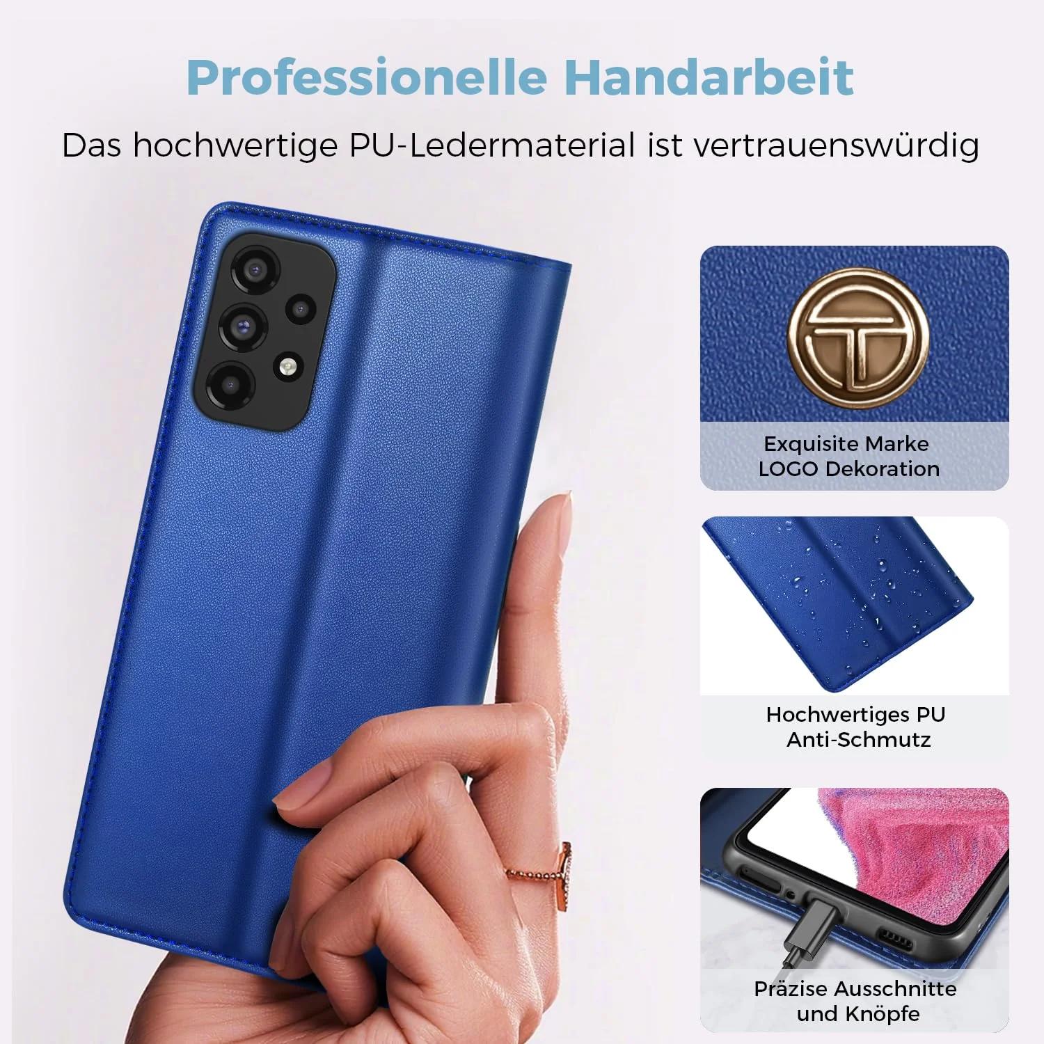 Thorhülle premium PU-nahast kaitsekate Galaxy A53 jaoks – detailne vaade