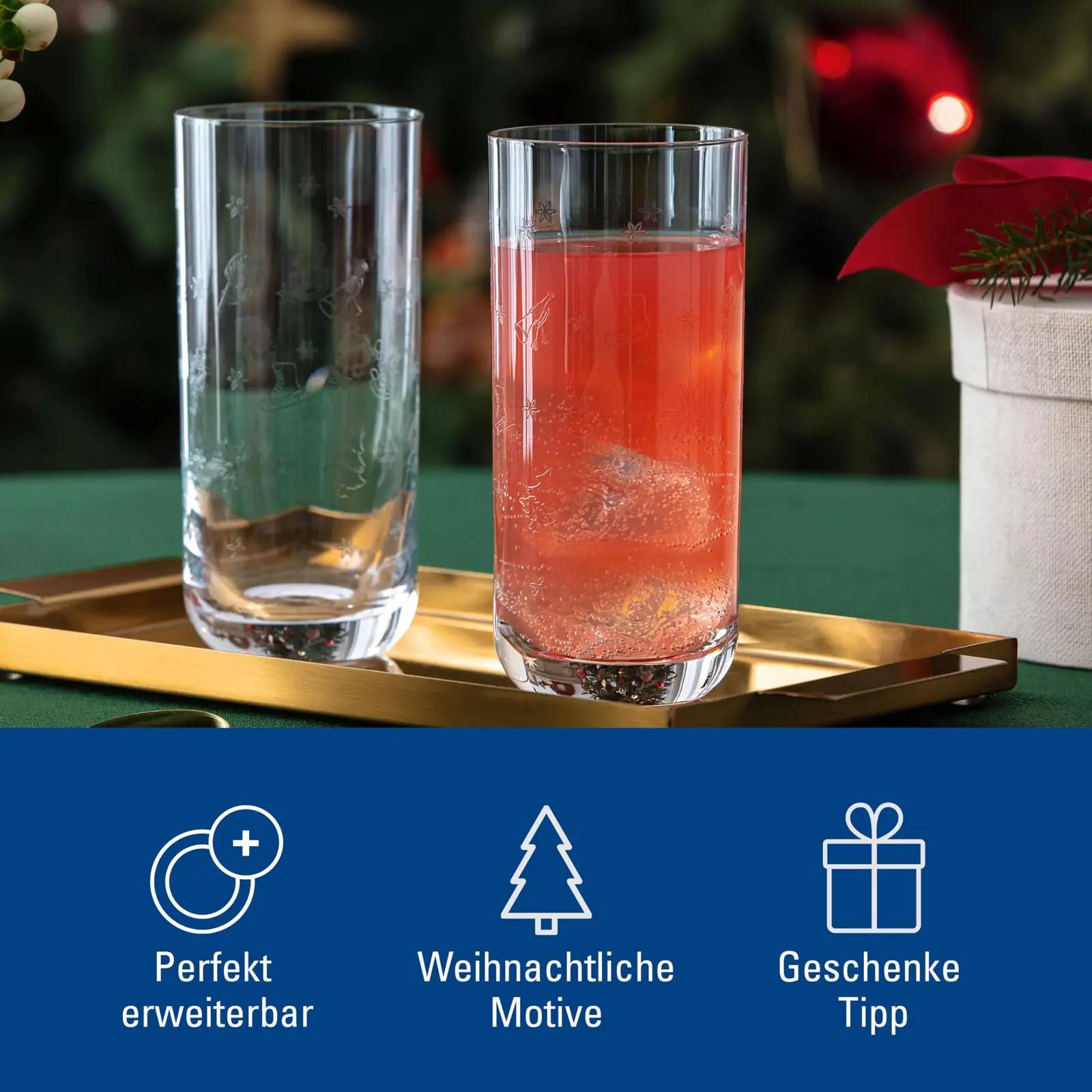 Villeroy & Boch kristallist longdrink-glassid – pidulik kingitus – kasutusnäide
