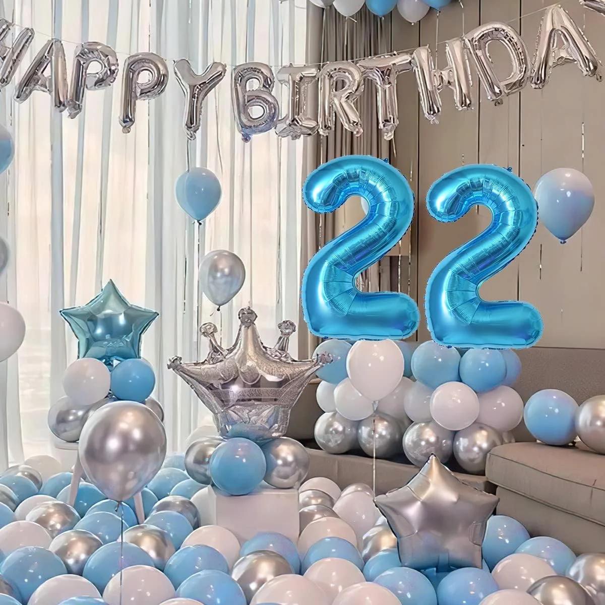 Partyhausy sinine XXL folioõhupall – number 5, pidulik dekor – lisavaade