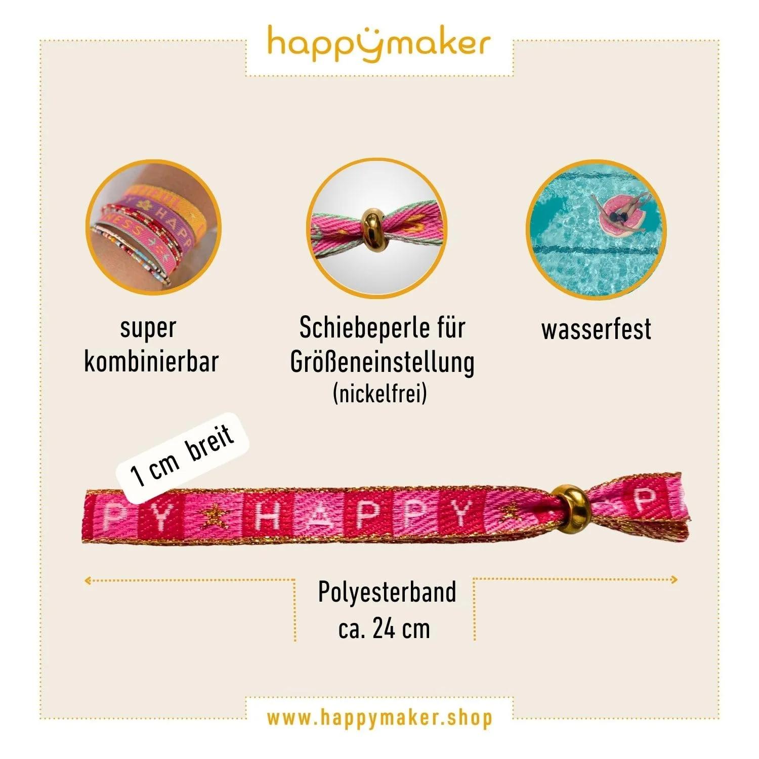 happymaker värvikas käsitöö käepael – veekindel boho stiil – pakend ja tarvikud