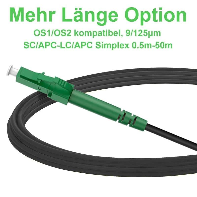 FLYPROFiber tugev 3m kaitstud optiline kaabel SC/APC–LC/APC – kasutusnäide