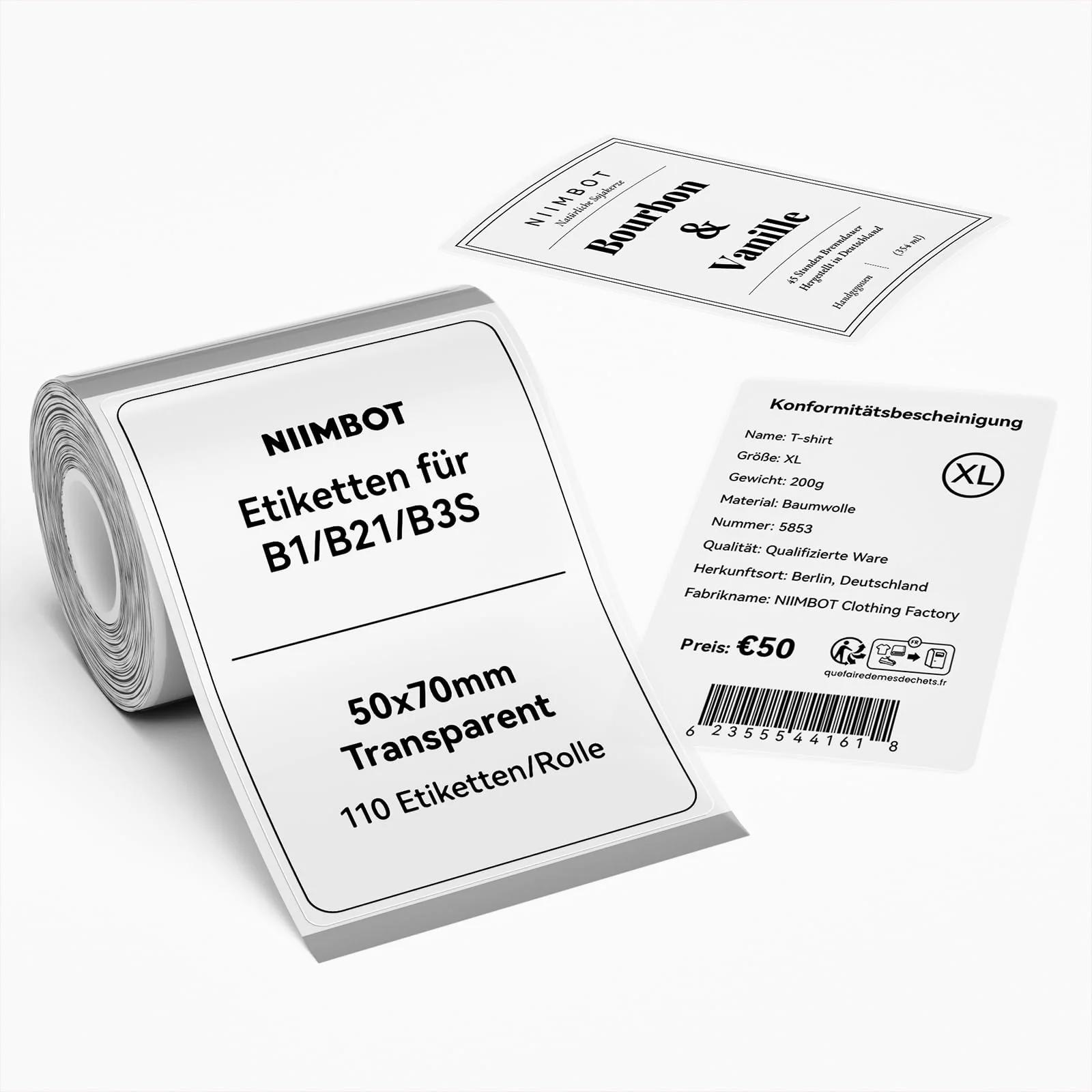 NIIMBOT selgitavad termomärgised 50×70 mm – tugev ja eemaldatav