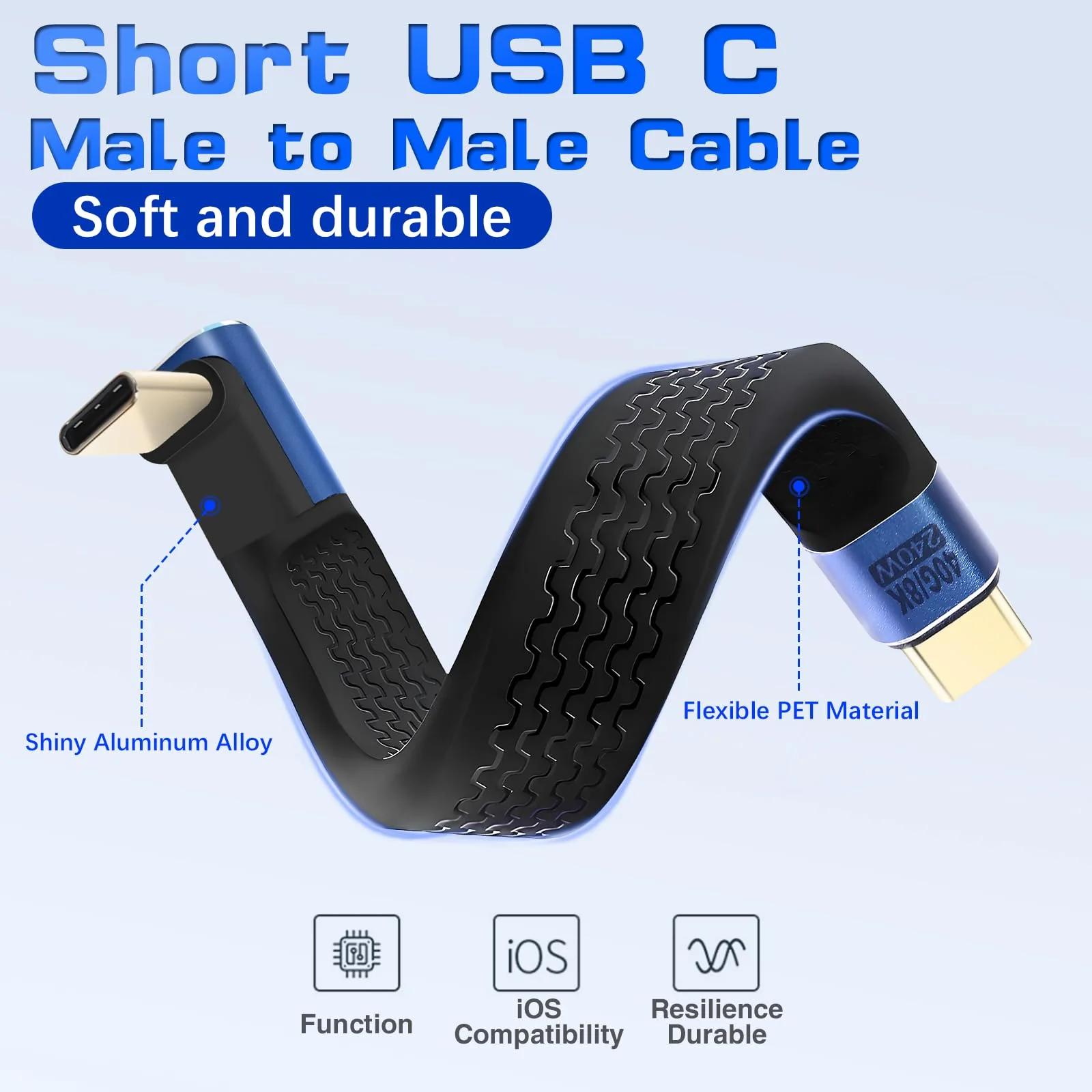 Duttek tugev 90° USB-C kaabel 13 cm — kiire laadimine – detailne vaade