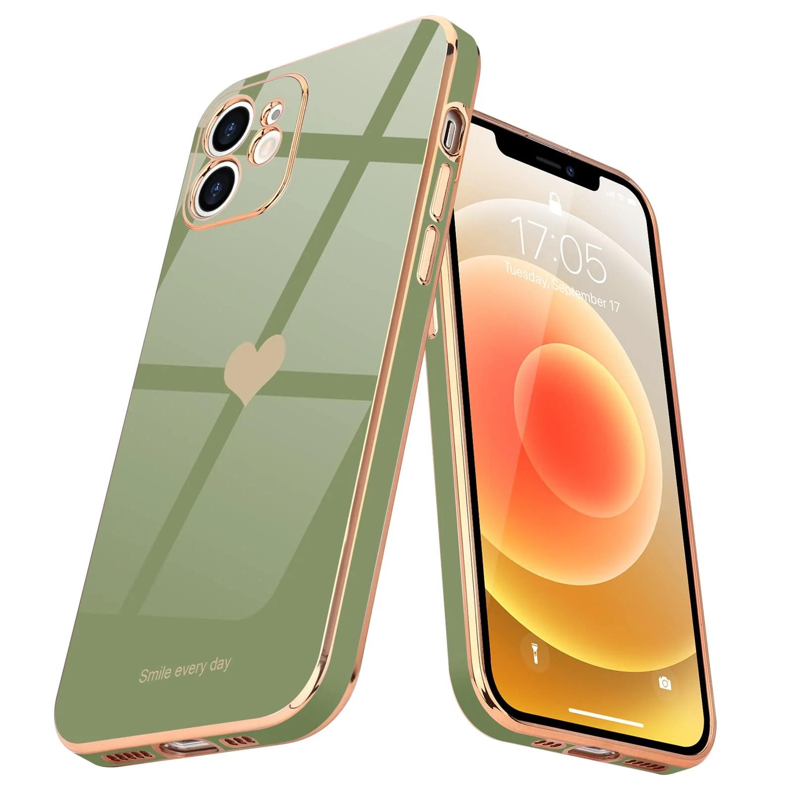 Teageo stiilne TPU kaantega iPhone 12 südamemuster