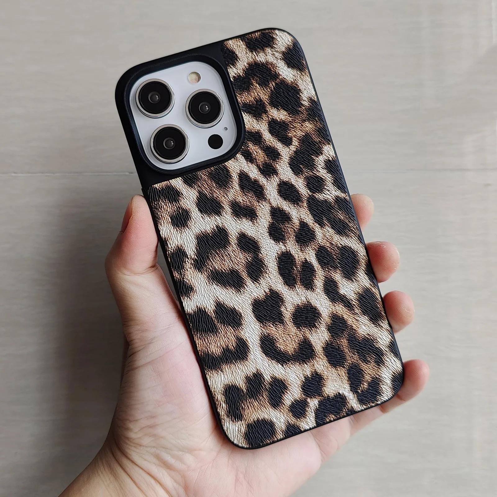 DMaos stiilne kunstnahast Leopard-ümbris iP 16 Pro – pilt 9