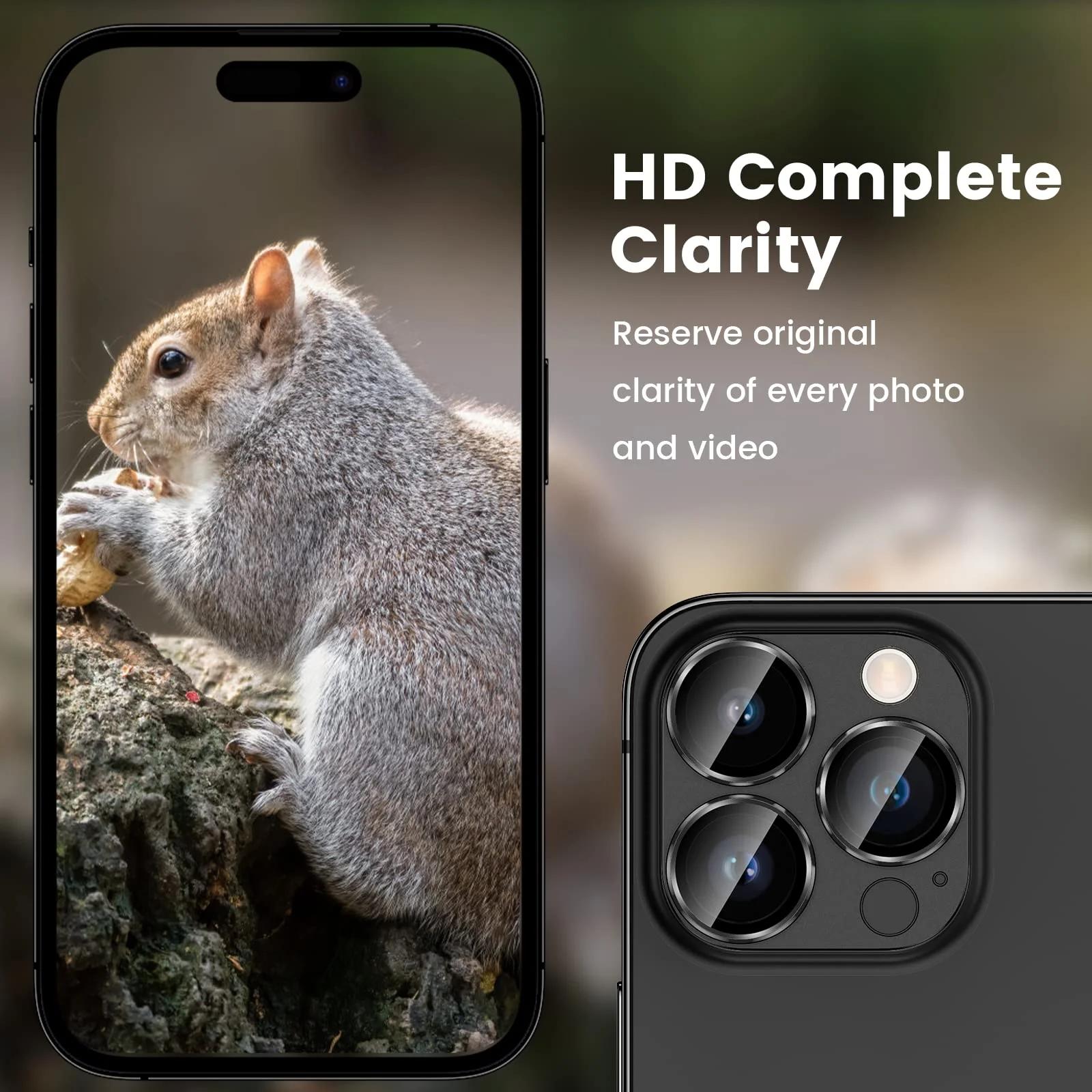 HWeggo alumiinium- ja klaasist kaamerakaitse iPhone 14 Pro jaoks – pilt 6