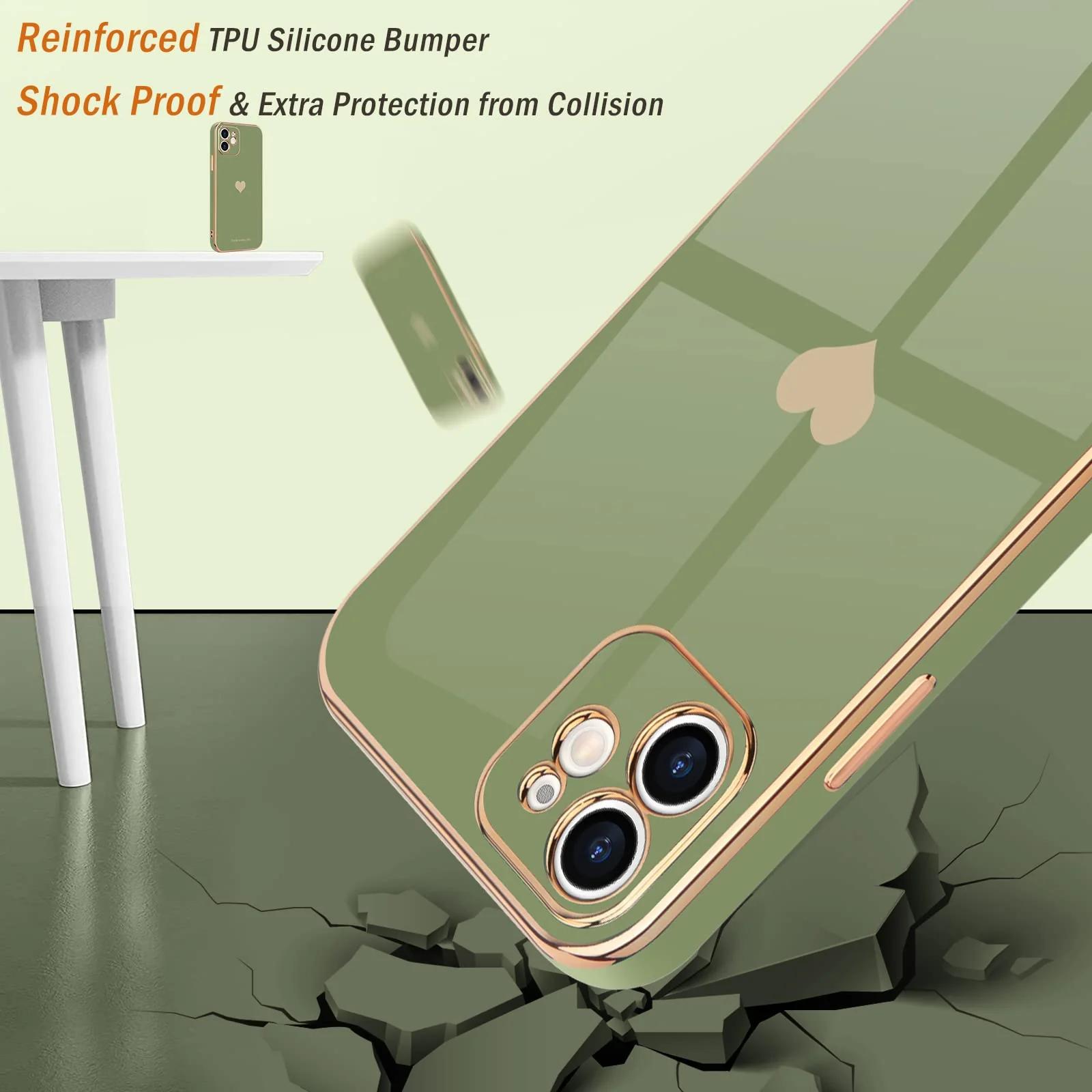 Teageo stiilne TPU kaantega iPhone 12 südamemuster – lisavaade