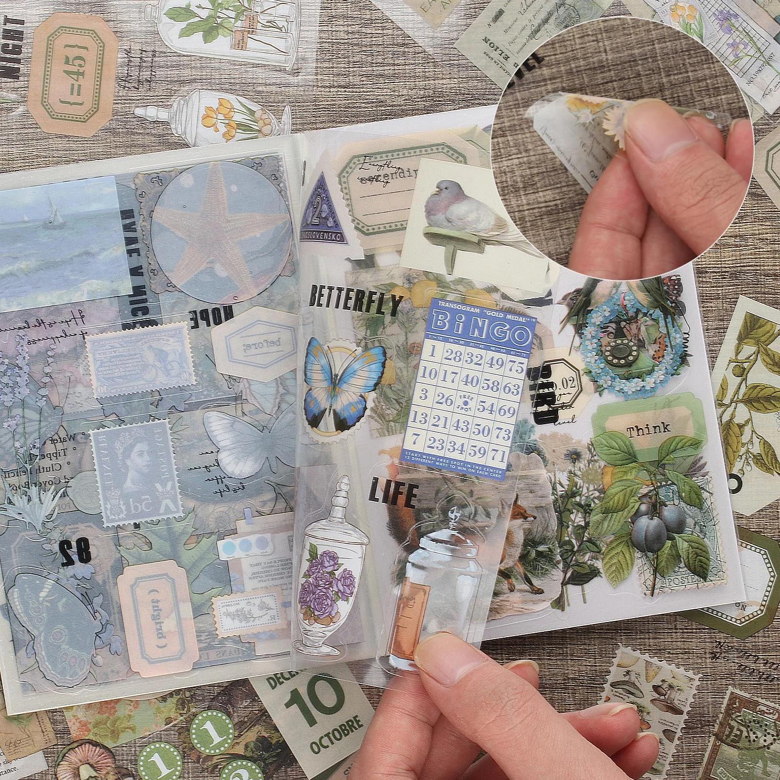 QUIIEOSKIA veekindlad PET-stikrid scrapbookingule — roheline saar – kasutusnäide