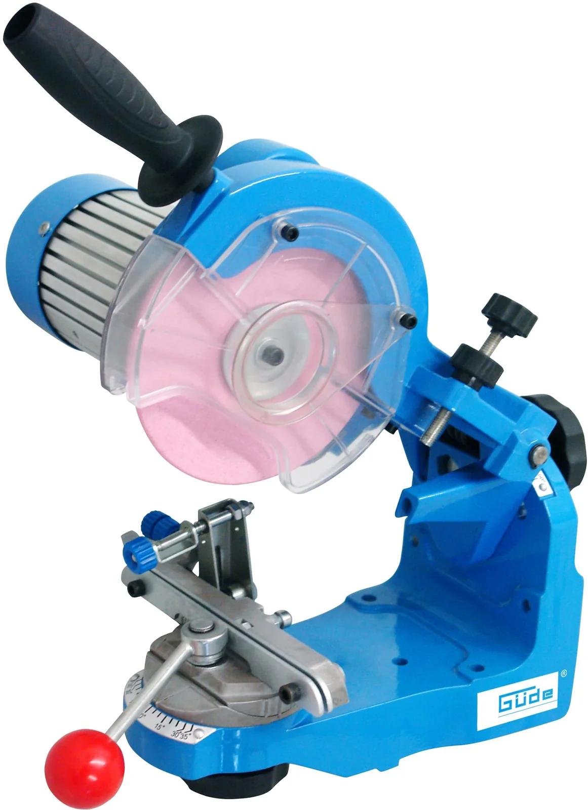 Güde ketiteritaja P 2300 A (230W, 3000 p/min, reguleeritav teritusnurk 2x 35°, ketijuhik, valgustus, sobib kõigile levinud saekettidele, 2x lihvkettad ø145 mm & silumiskivi)