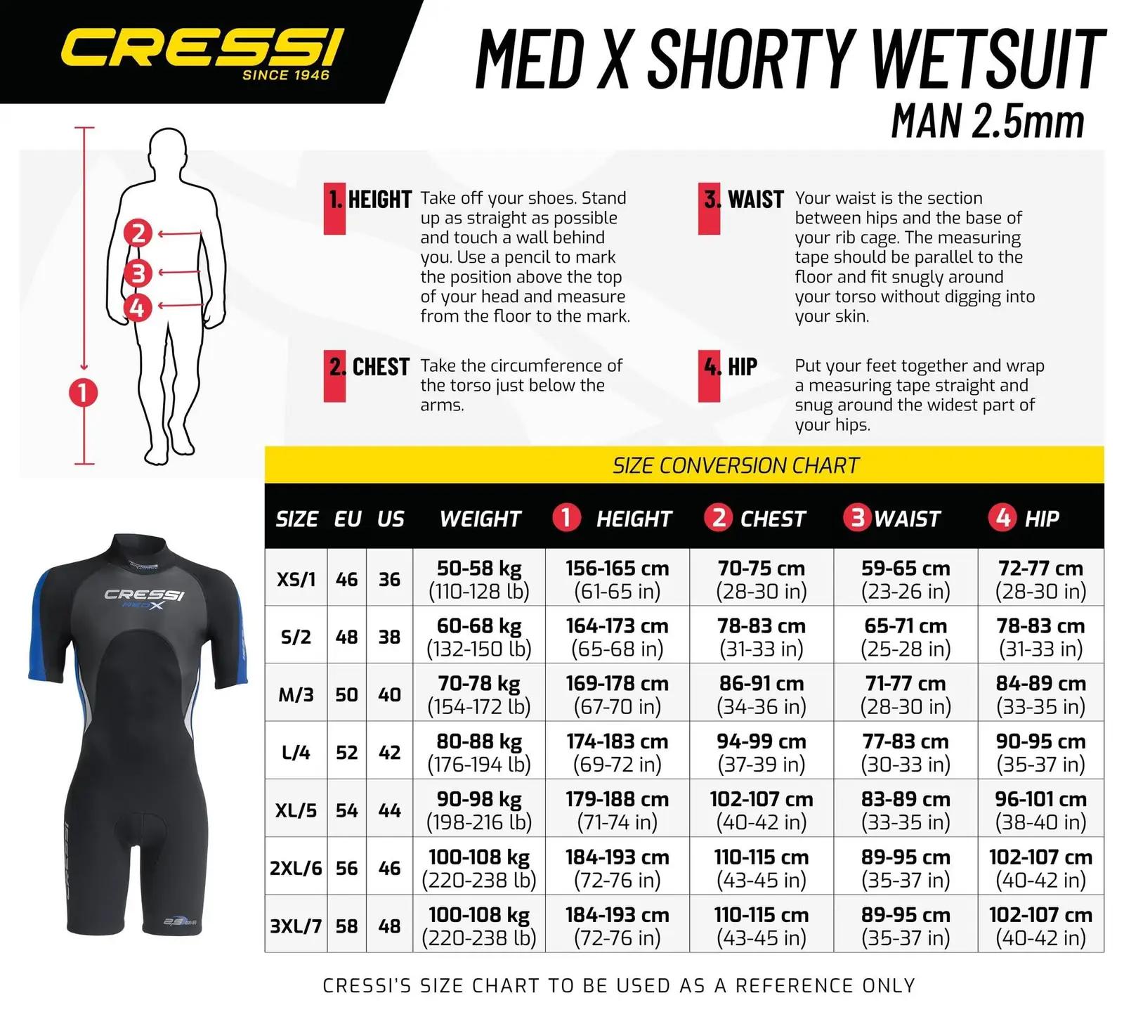 Cressi neopreenist shorty 2,5 mm – mugav sukeldumisülikond – lisavaade