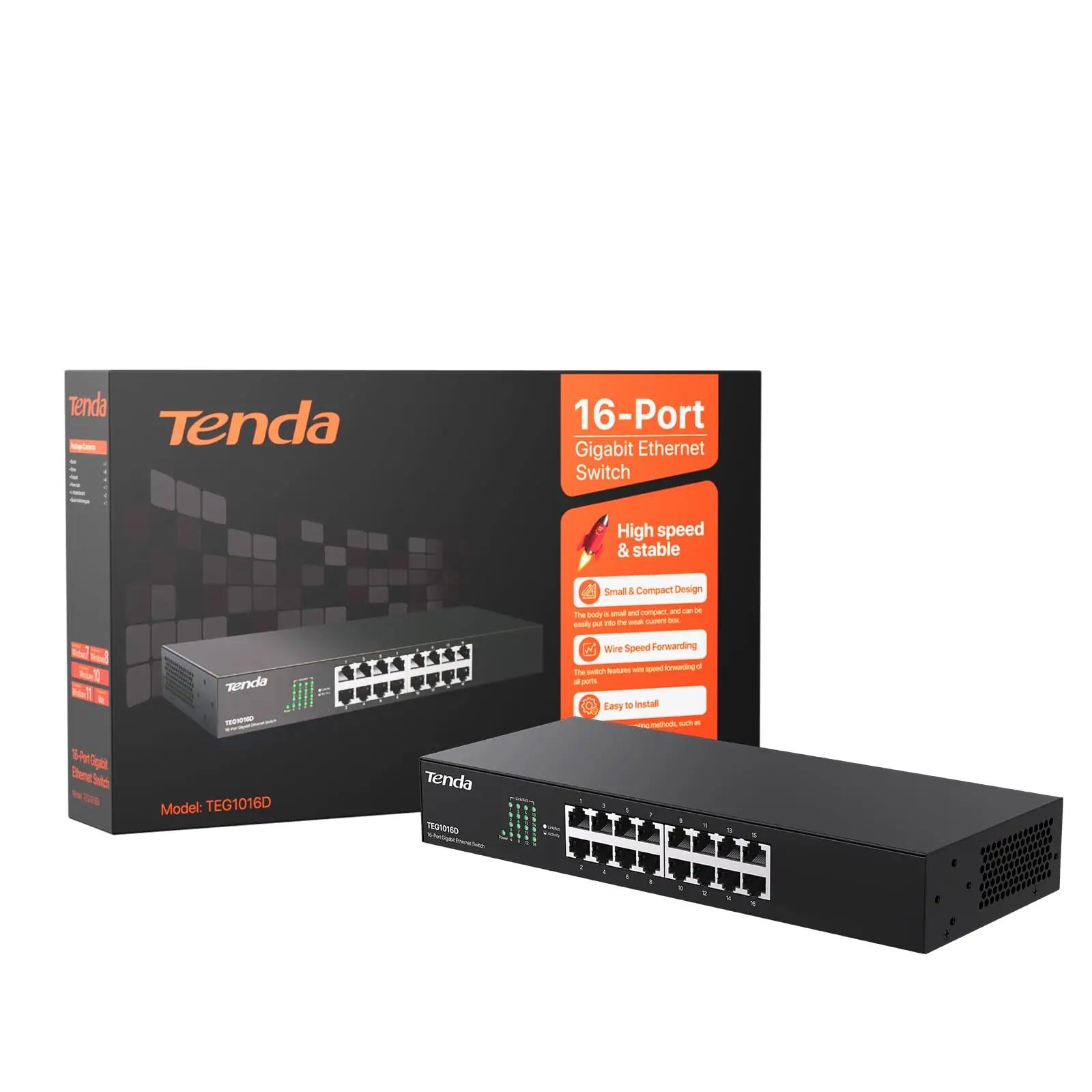 Tenda metallist 16 pordiga Gigabit switch — rack- ja seina – pilt 8