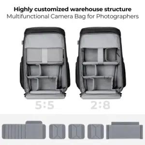 K&F CONCEPT KF13.128V3 kotid ja kestad – detailne lähivaade