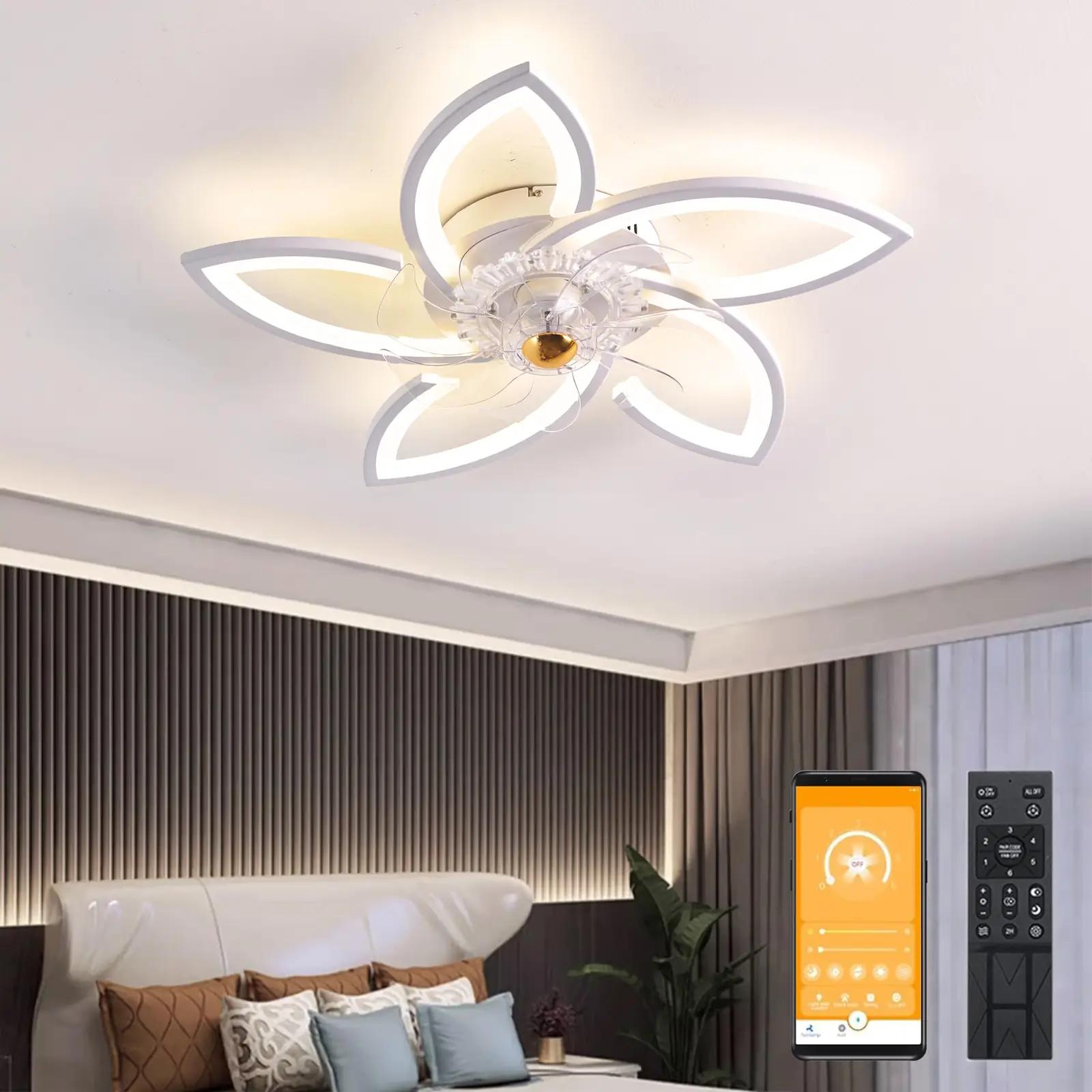 WODA Shang Mao modernne LED laeventilaator 70 cm valge