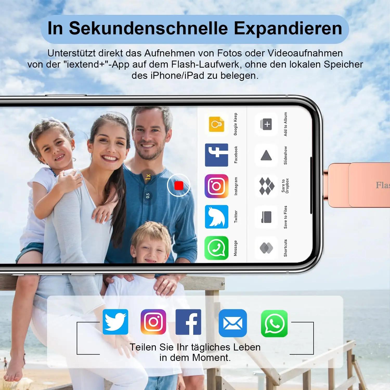 Vackiit roosa 256GB USB-Stick iPhone’i ja iPadiga ühilduv – pilt 6