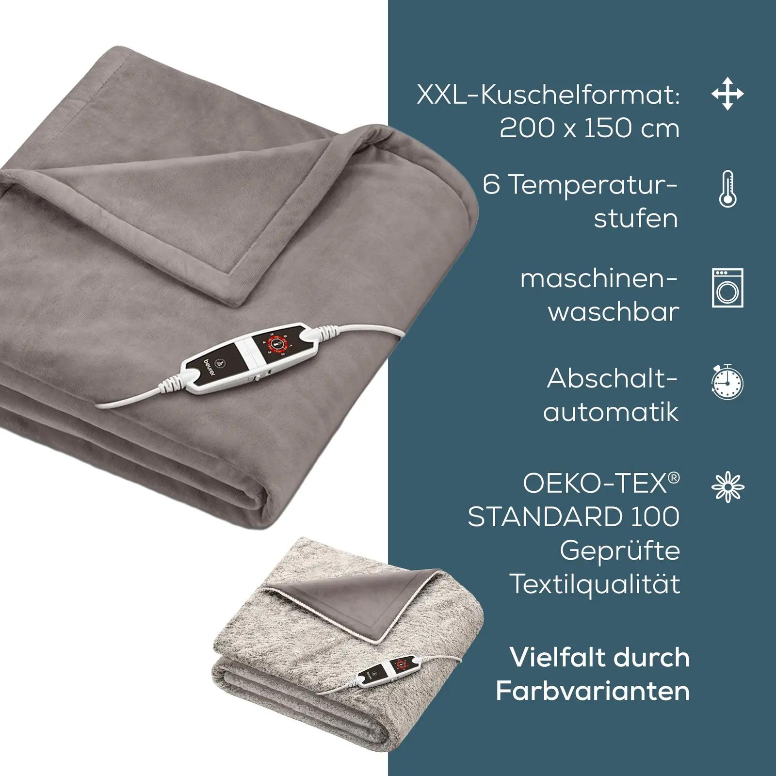 Beurer pehme soojatekk HD 150 XXL – suur ja masinpestav – pilt 8