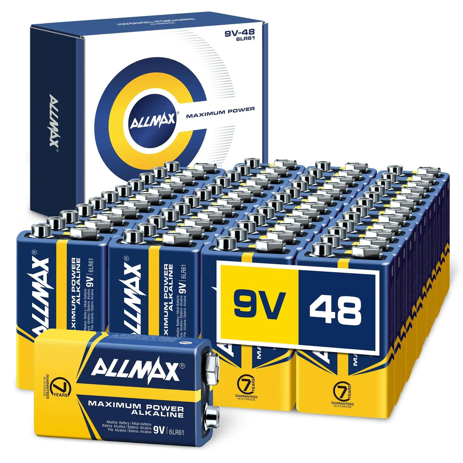ALLMAX BATTERY 9V patareid 48tk – vastupidav ja lekkevaba