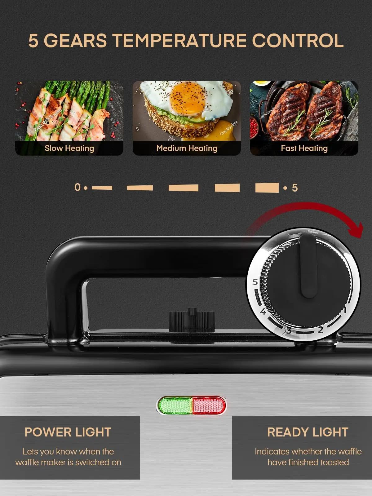 FOHERE roostevaba 3-in-1 sandwichmaker — mitmekülgne kingiidee – pakend ja tarvikud