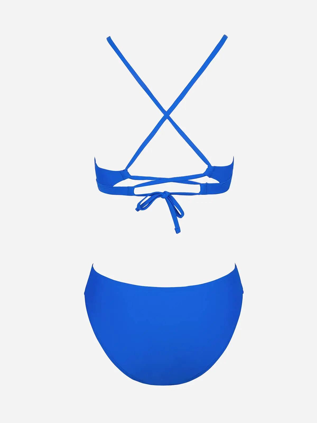 CUPSHE kobaltsinine pitsiga bikini komplekt — stiilne rannakleit – lisavaade