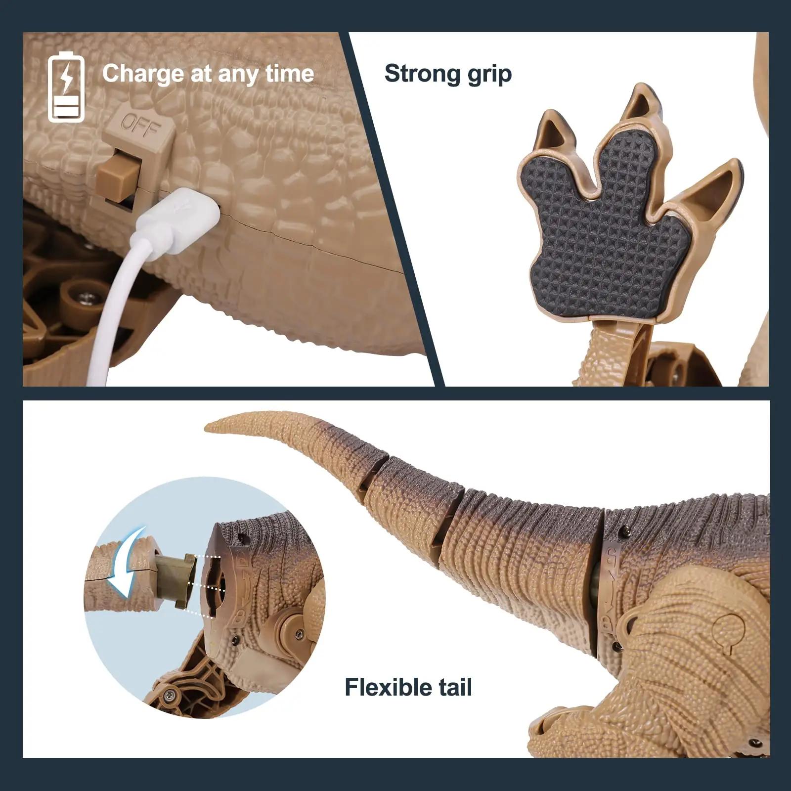 NEXBOX mänguline plastikust kaugjuhtimismehhanismiga T-rex – pakend ja tarvikud