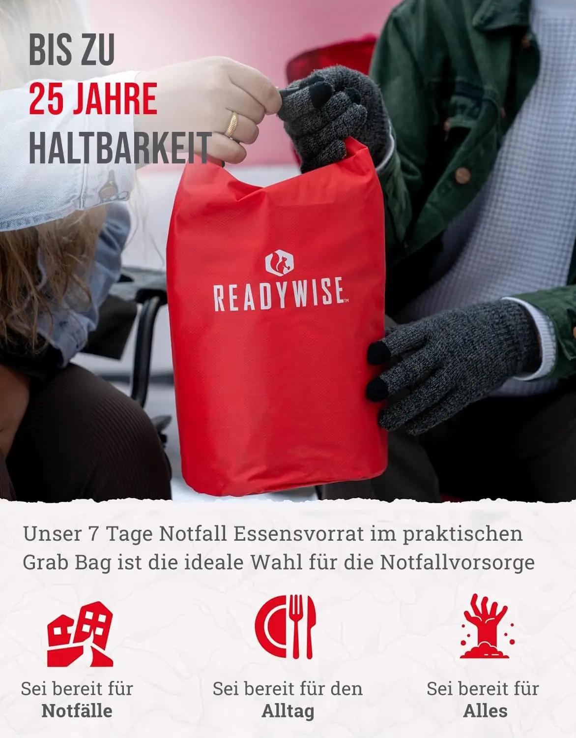 ReadyWise vastupidav 60 portsjonit kuivtoit – nädal varuks – pakend ja tarvikud