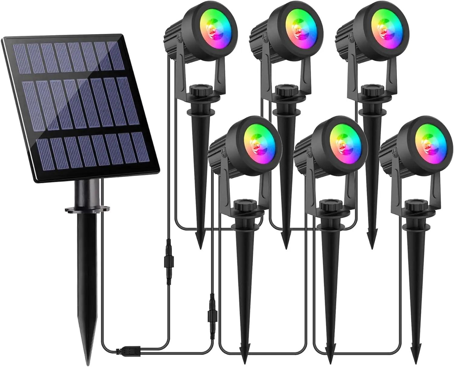 NATPOW LED päikeseaiavalgusti — veekindel RGB komplekt