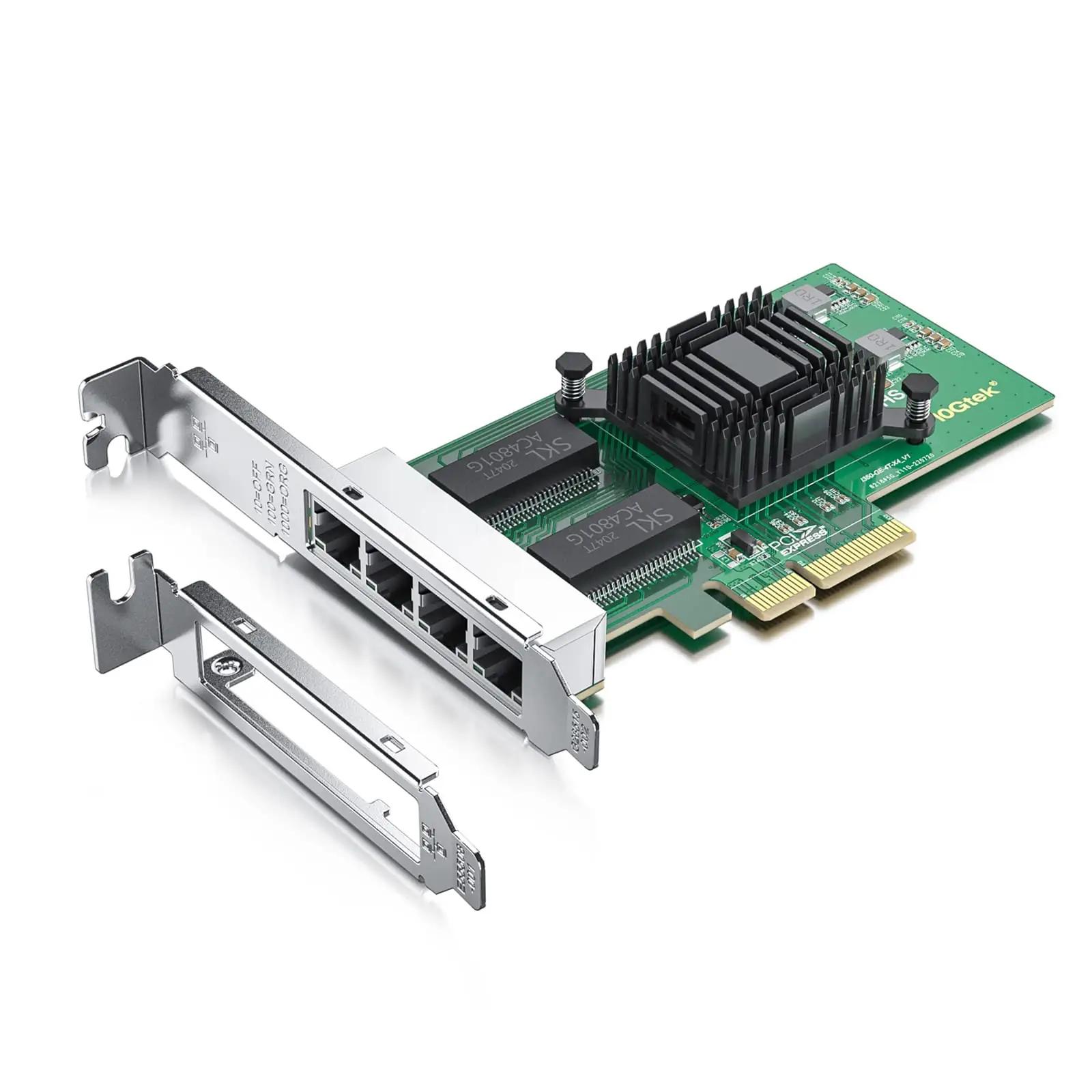 10Gtek 82580-4T-(I340-T4/E1G44HT)-(Intel-1pc) võrgukaardid – toote esivaade