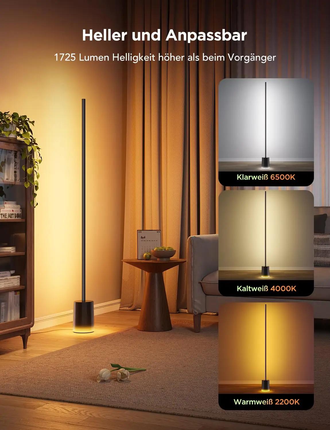Govee modernne LED-lamp 152 cm dimmitav ja RGBIC värvid – pakend ja tarvikud