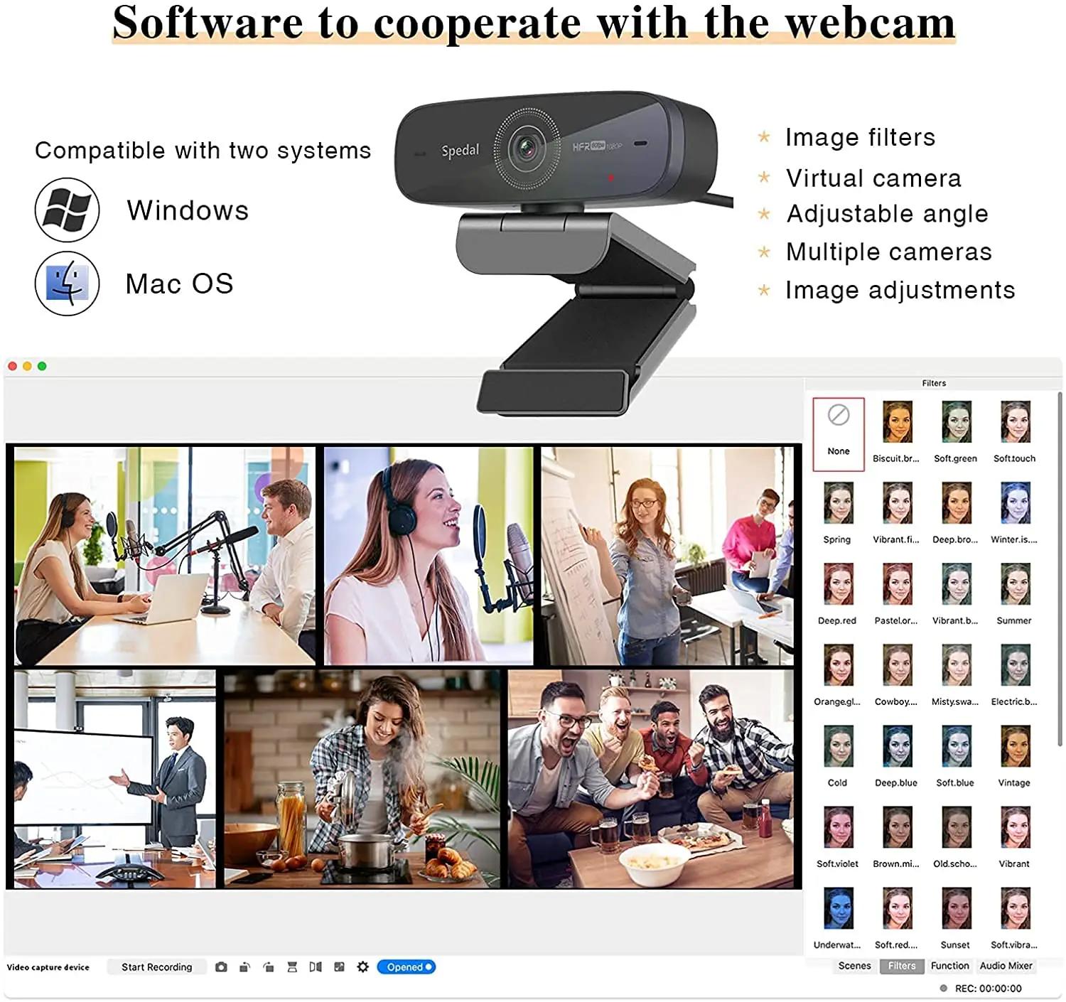 Spedal kvaliteetne veebikaamera 1080p 60FPS autofokusega – pilt 7