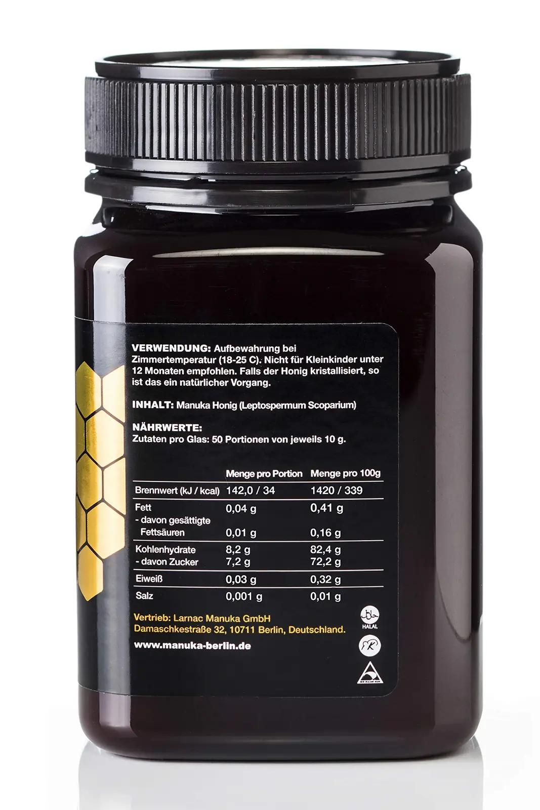 Larnac mahe Manuka mesi 420+ MGO — naturaalse toimega kingitus – pakend ja tarvikud