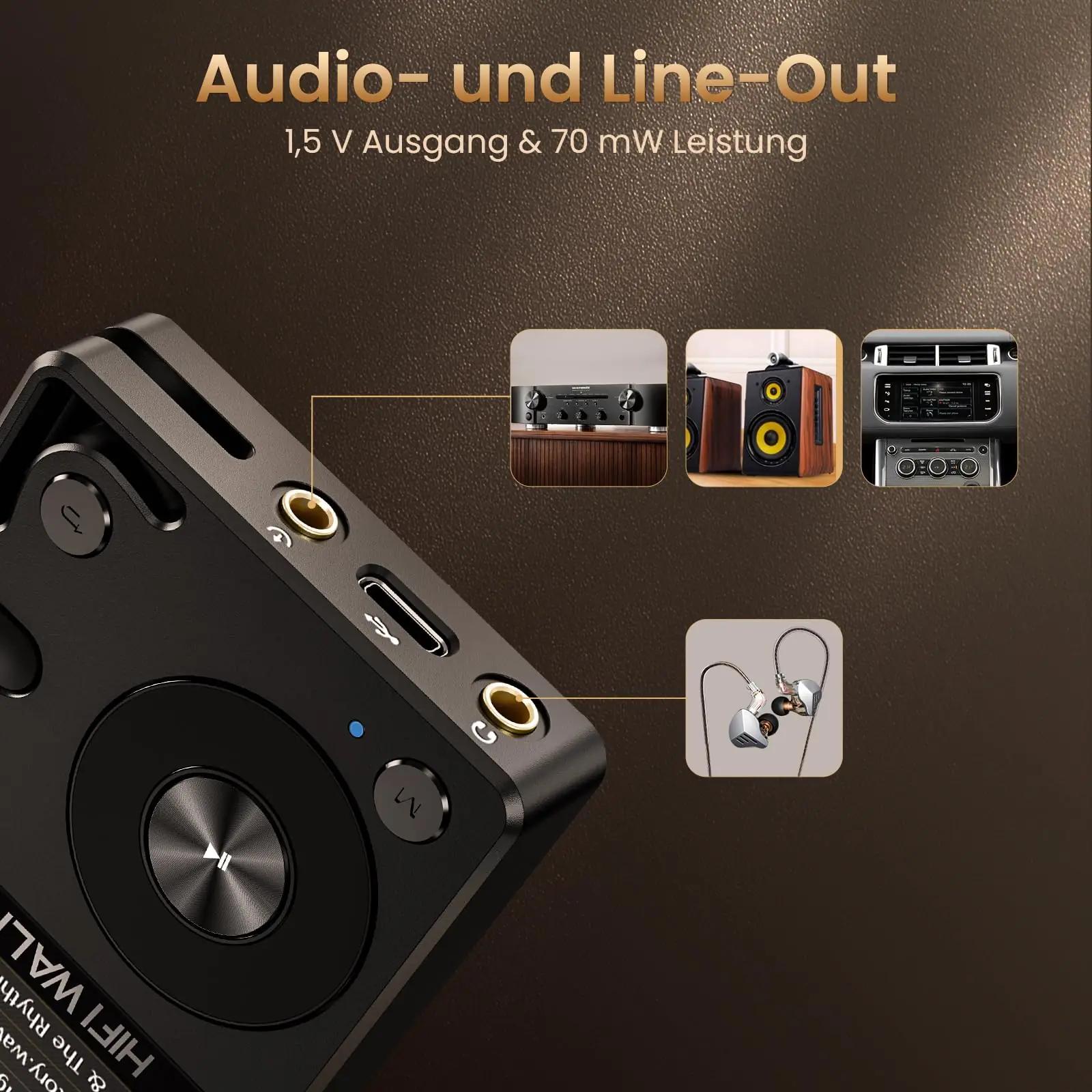 HIFI WALKER kompaktne Hi-Res muusikamängija — kaasaskantav ja – lisavaade