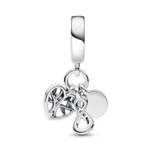 PANDORA 792201C01 charms ja pärlid – detailne lähivaade