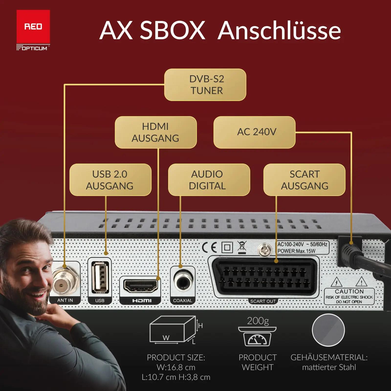 RED OPTICUM HD vastuvõtja salvestusfunktsiooniga S-BOX PVR – kasutusnäide