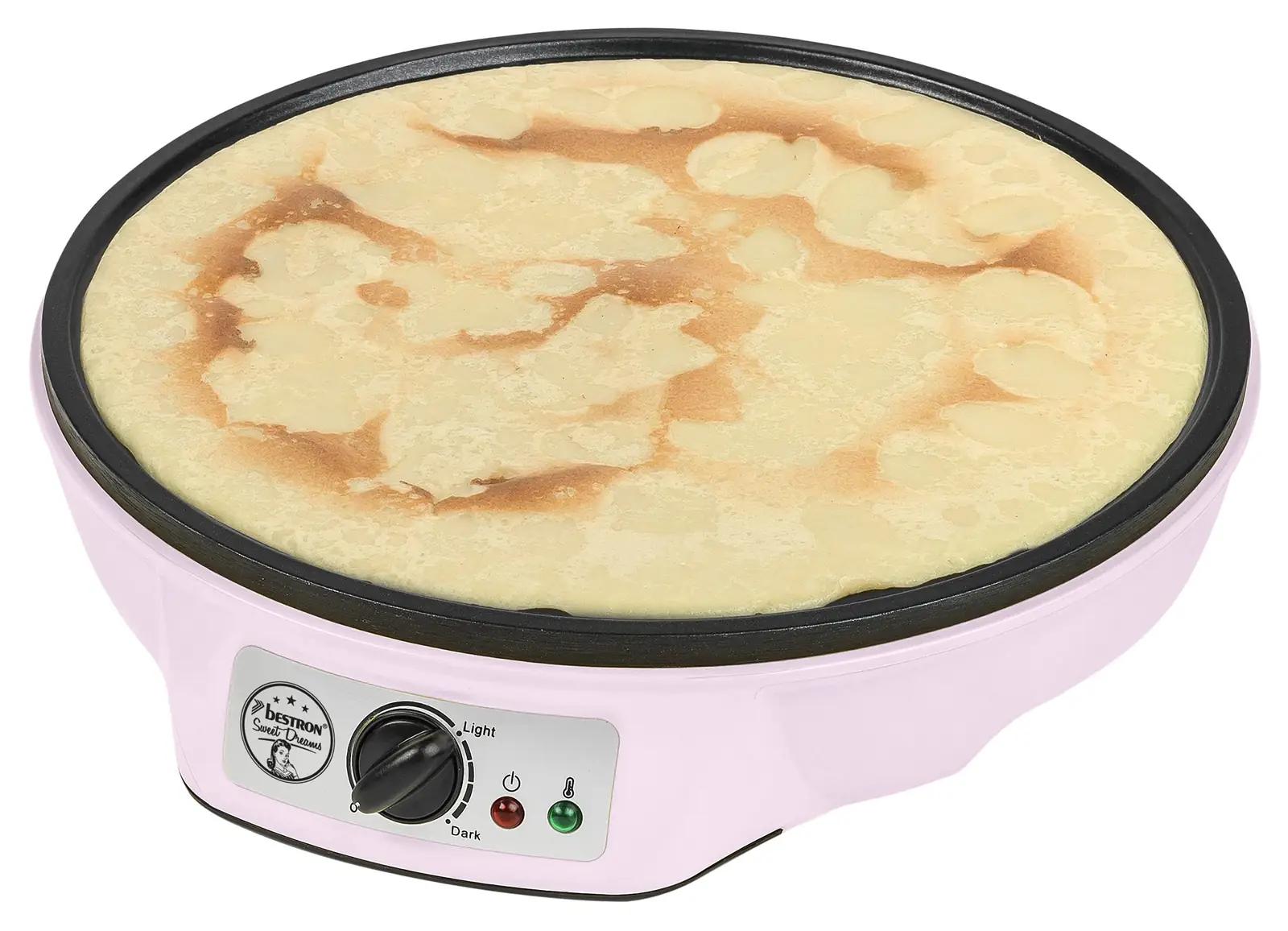 Bestron roosa retro pannkookide valmiskomplekt – 30 cm pliit