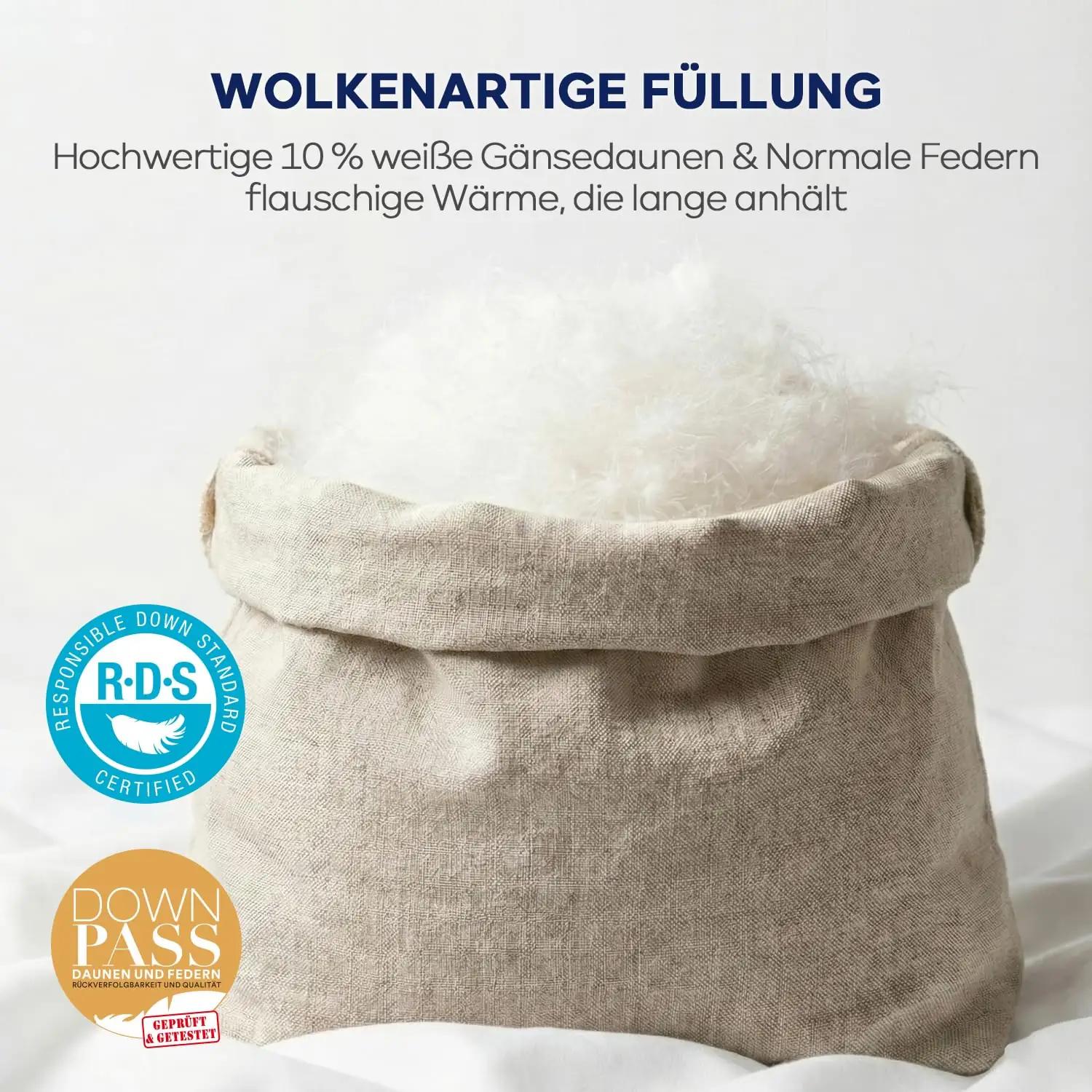 DOWNFOCUS unereis: naturaalne 135×200 suletekk mugavuseks – pakend ja tarvikud
