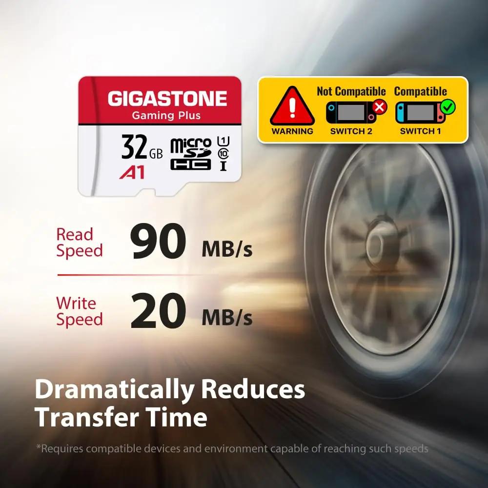 Gigastone 5×32GB microSD komplekt — vastupidav salvestusvideole – pakend ja tarvikud