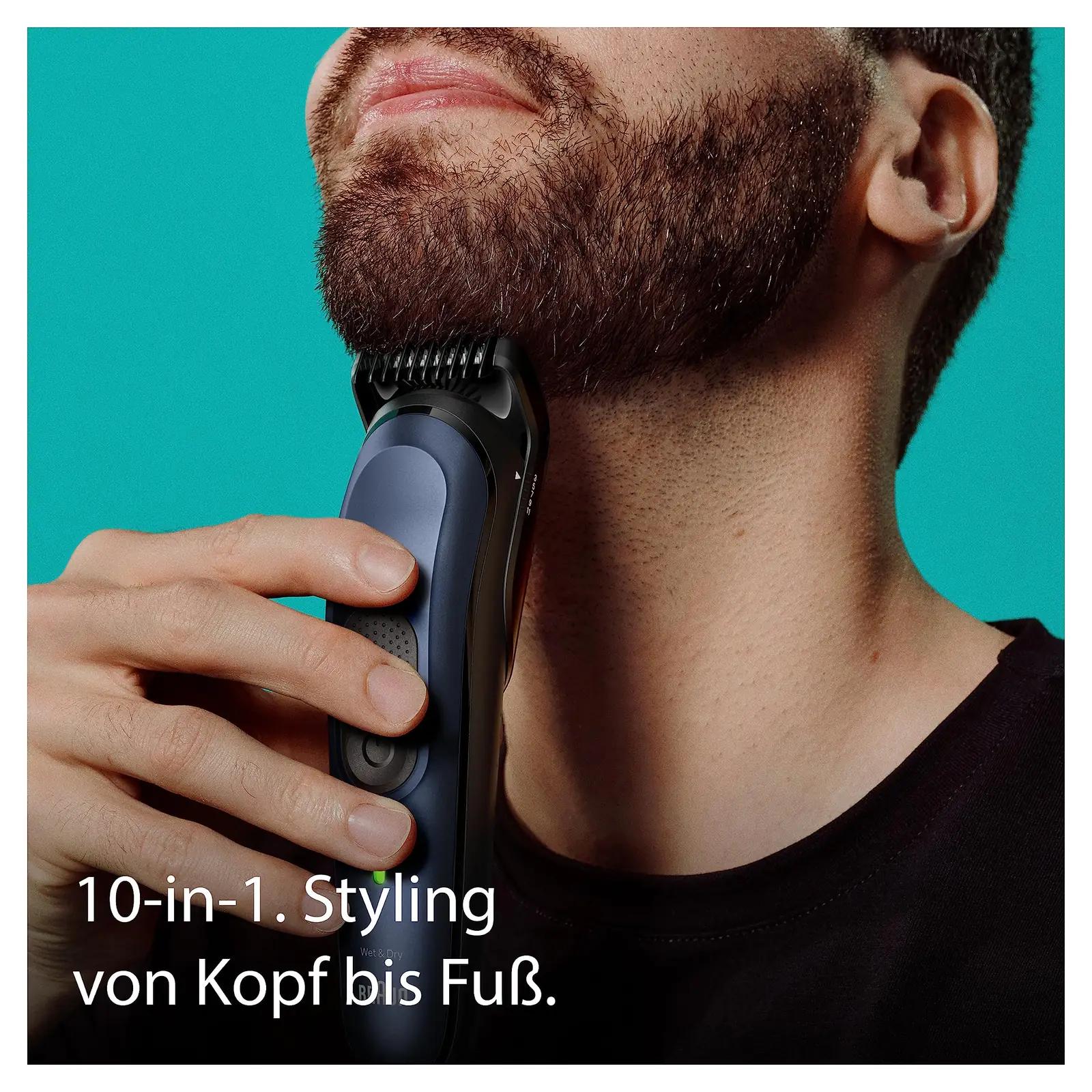 Braun mitmeotstarbeline metalltrimmer kehale ja näole MGK7410 – detailne vaade