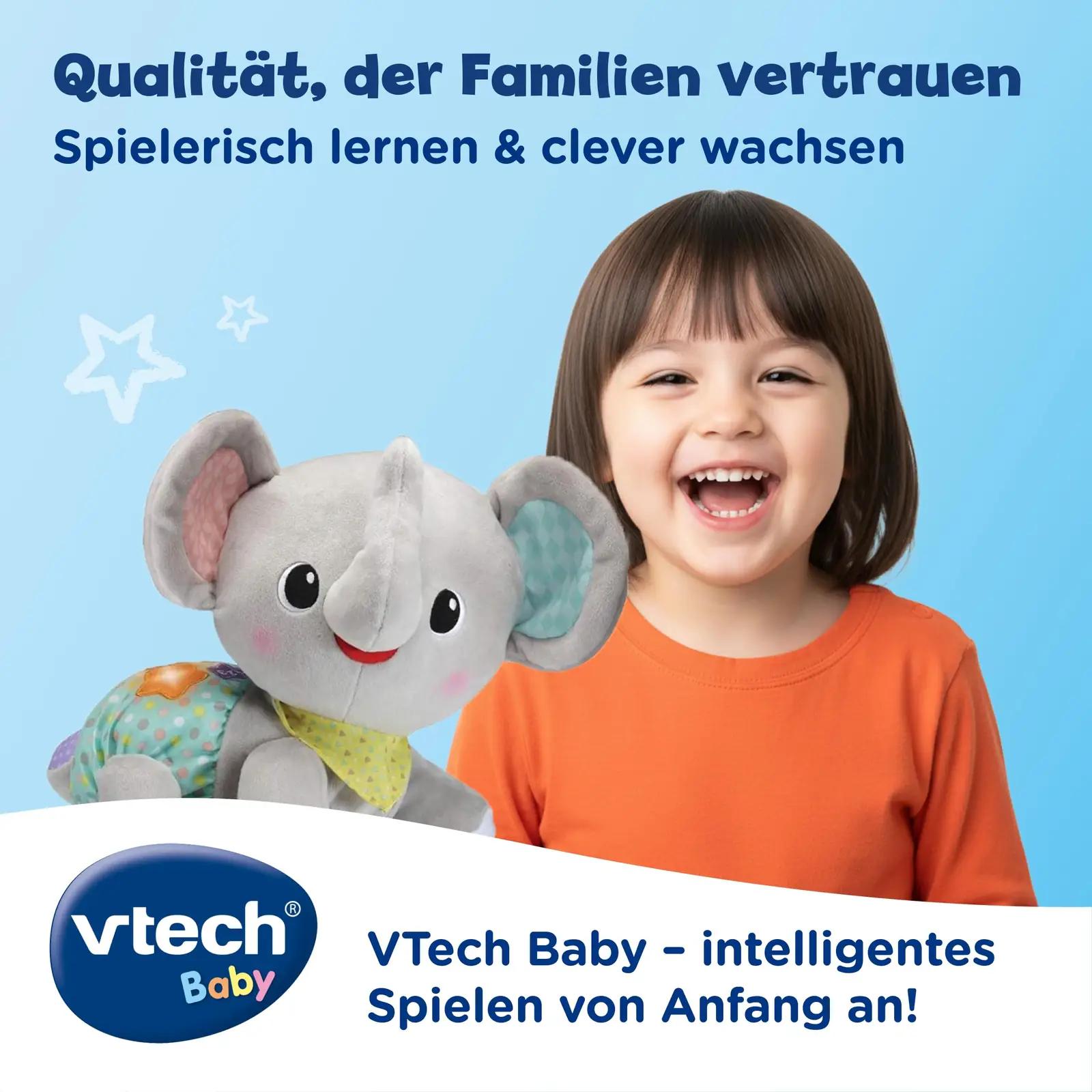 VTech Baby pehme krokodilli‑stiilis mängu‑elefant lapsele – pilt 6