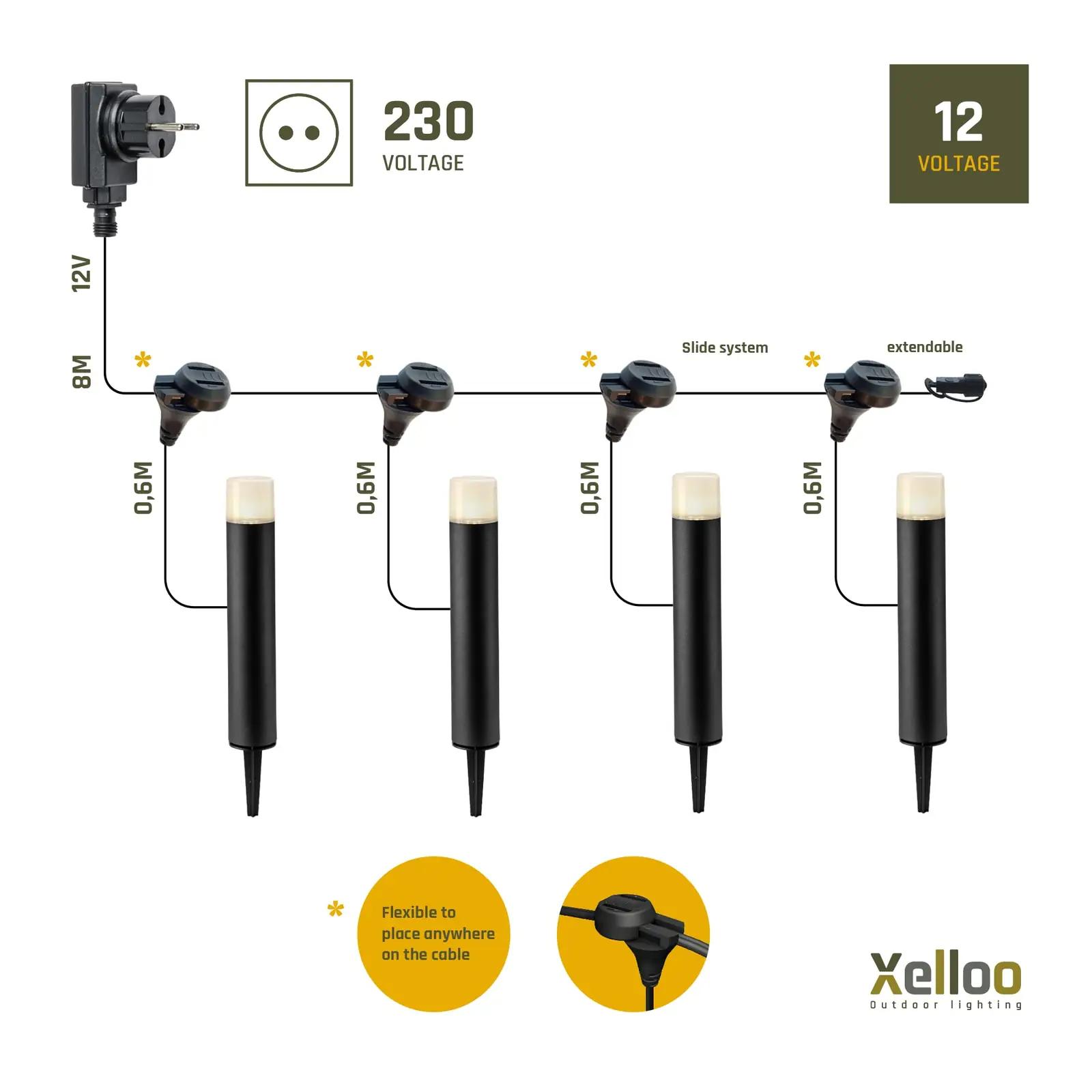 Xelloo aialaternakomplekt MAZE — modernne alumiiniumist disain – detailne vaade