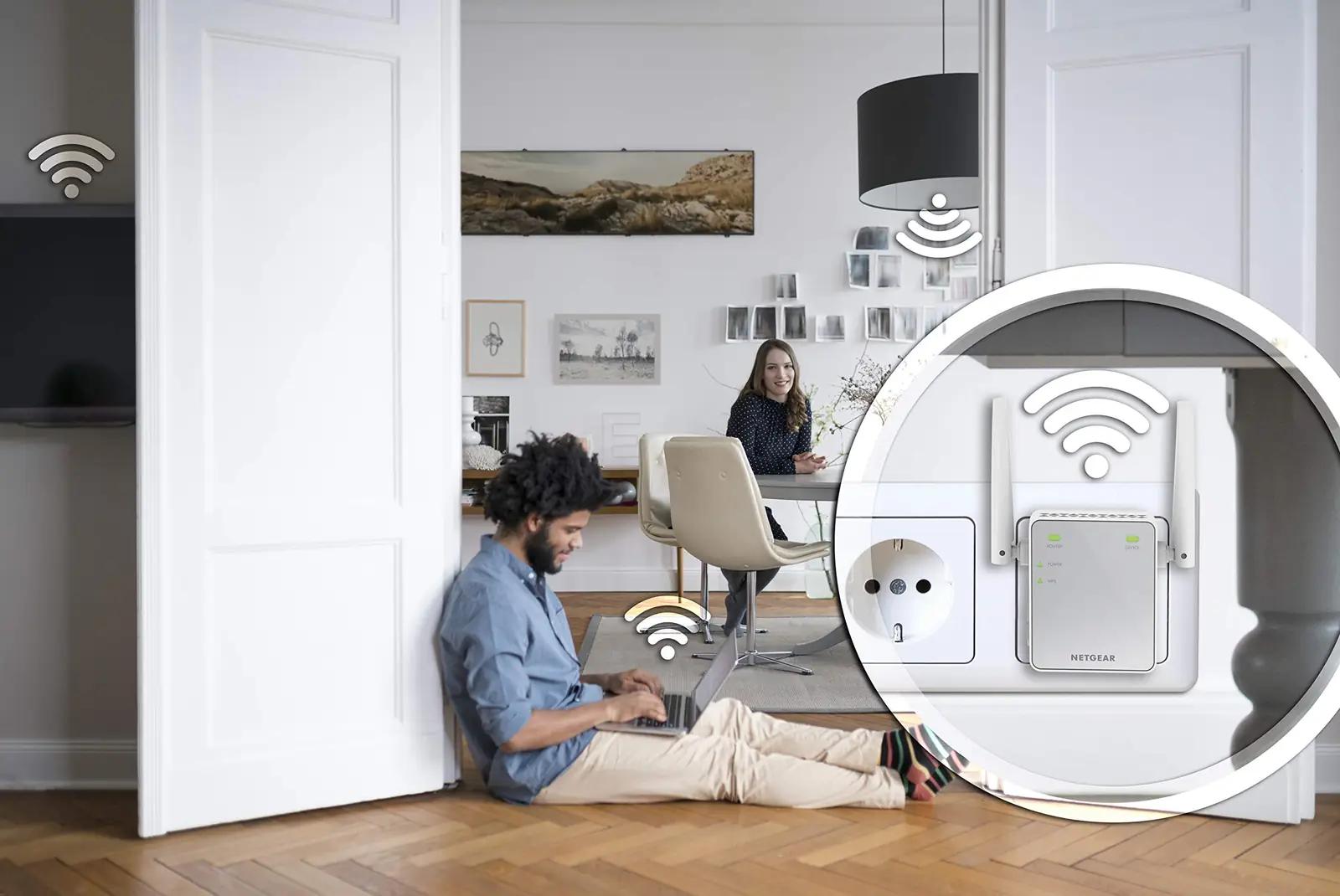 NETGEAR mugav AC1200 WiFi-repeater – kompaktne ja võimas – detailne vaade