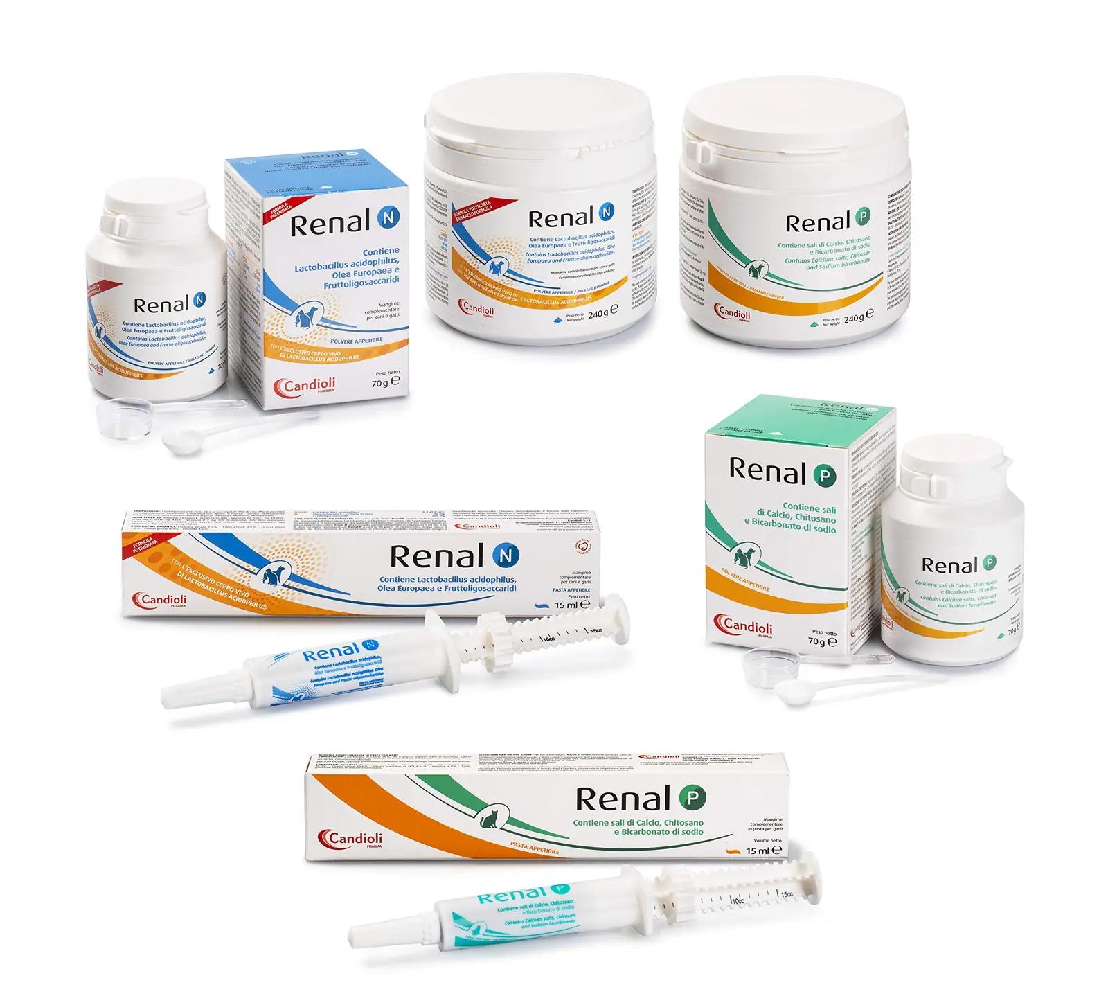 Candioli loomadele mõeldud Renal P toidulisand 240 g – pakend ja tarvikud